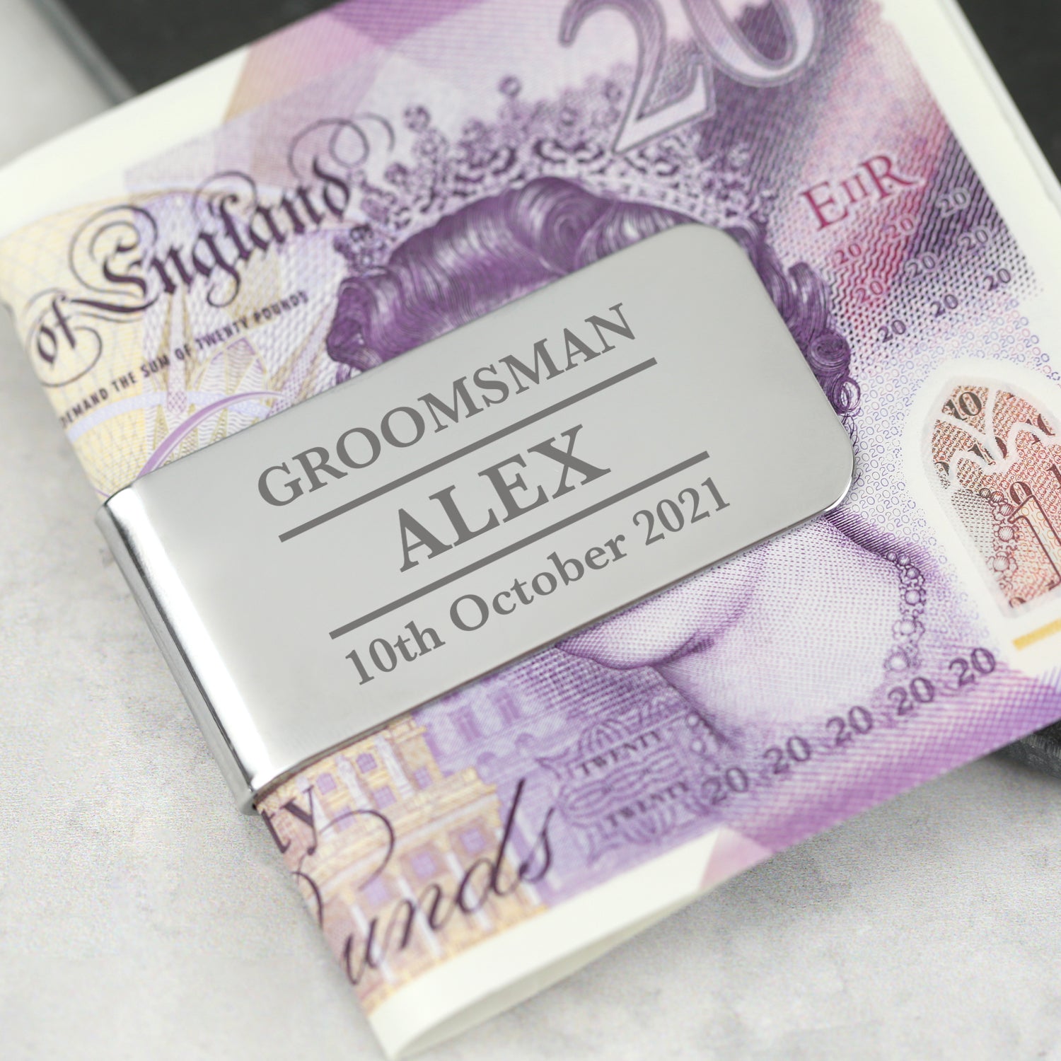 Personalised Groomsman Money Clip - Accessories
