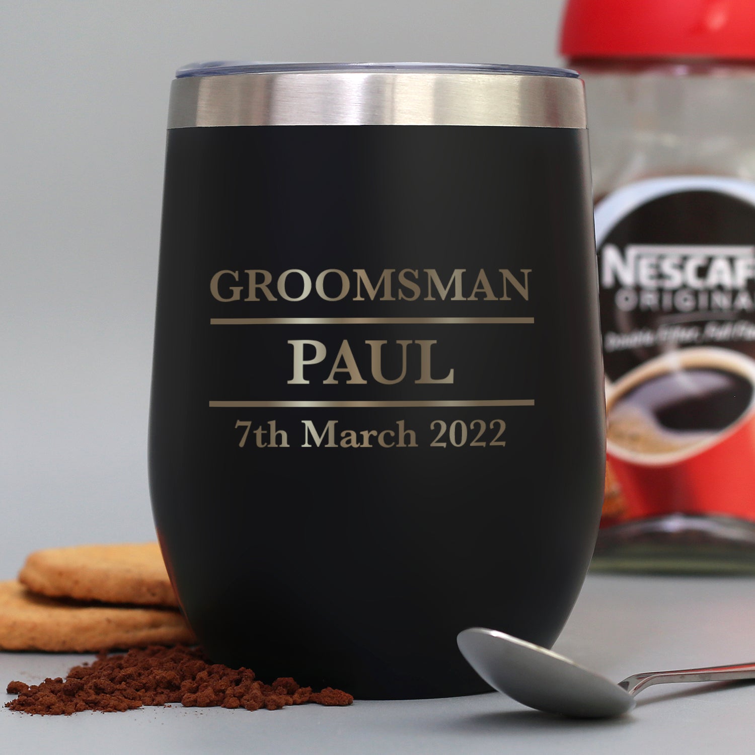 Personalised Groomsman Thermos Insulated Travel Tumbler - cup
