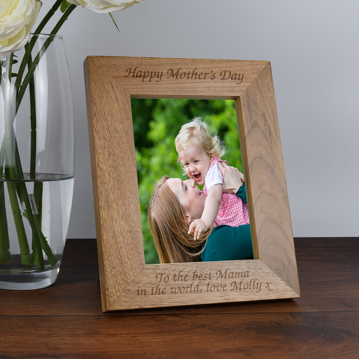 Personalised Wooden 5x7 Happy Mother’s Day Frame - Photo Frames