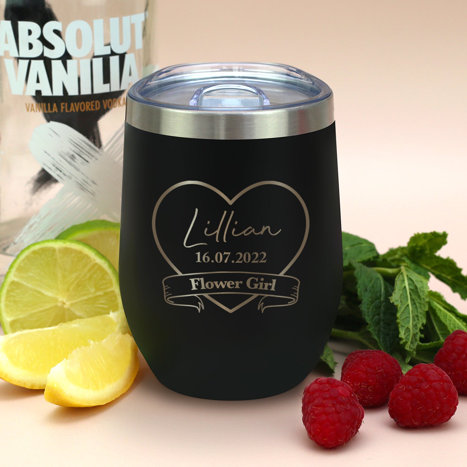 Personalised Flower Girl Thermos Insulated Travel Tumbler - cup