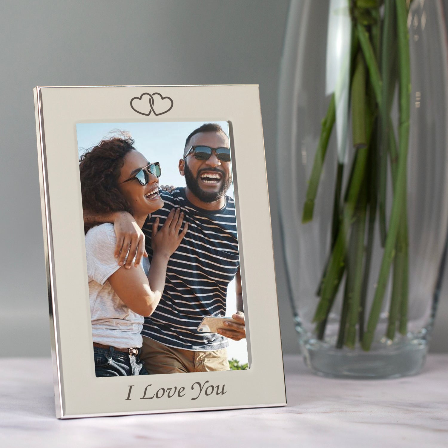 Silver 4x6 I Love You Photo Frame - Photo Frames