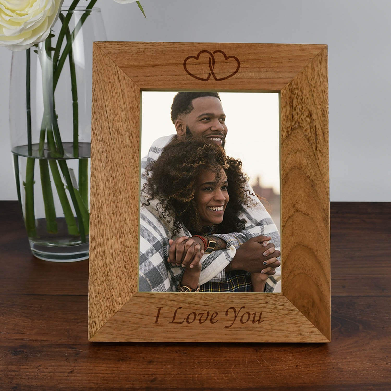 Personalised Wooden 5x7 I Love You Frame - Photo Frames