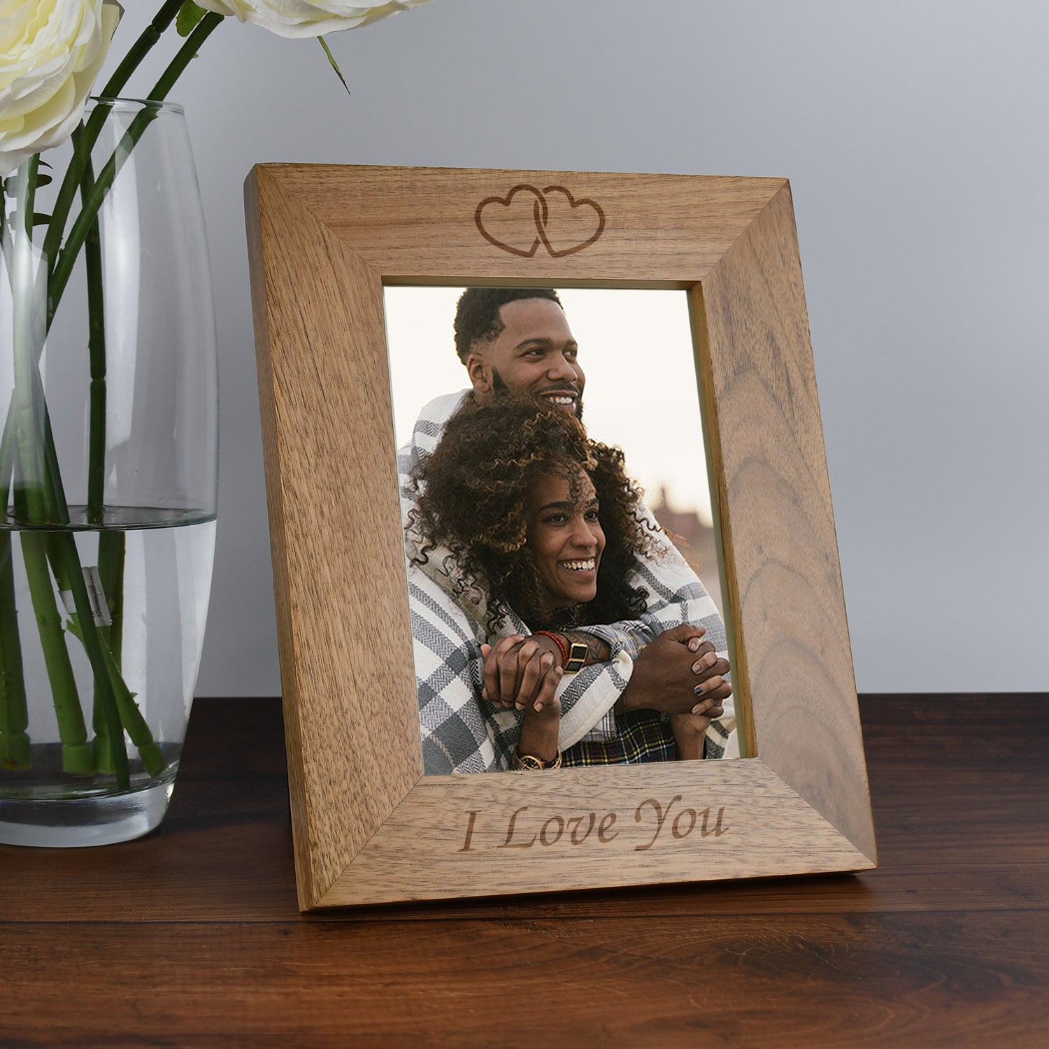 Personalised Wooden 5x7 I Love You Frame - Photo Frames