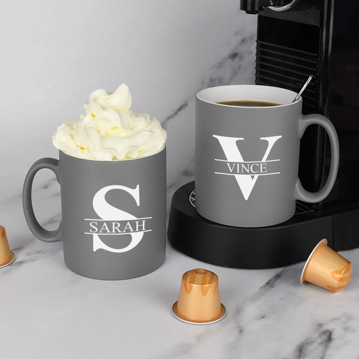 Personalised Initial & Name Mug Set - Mugs