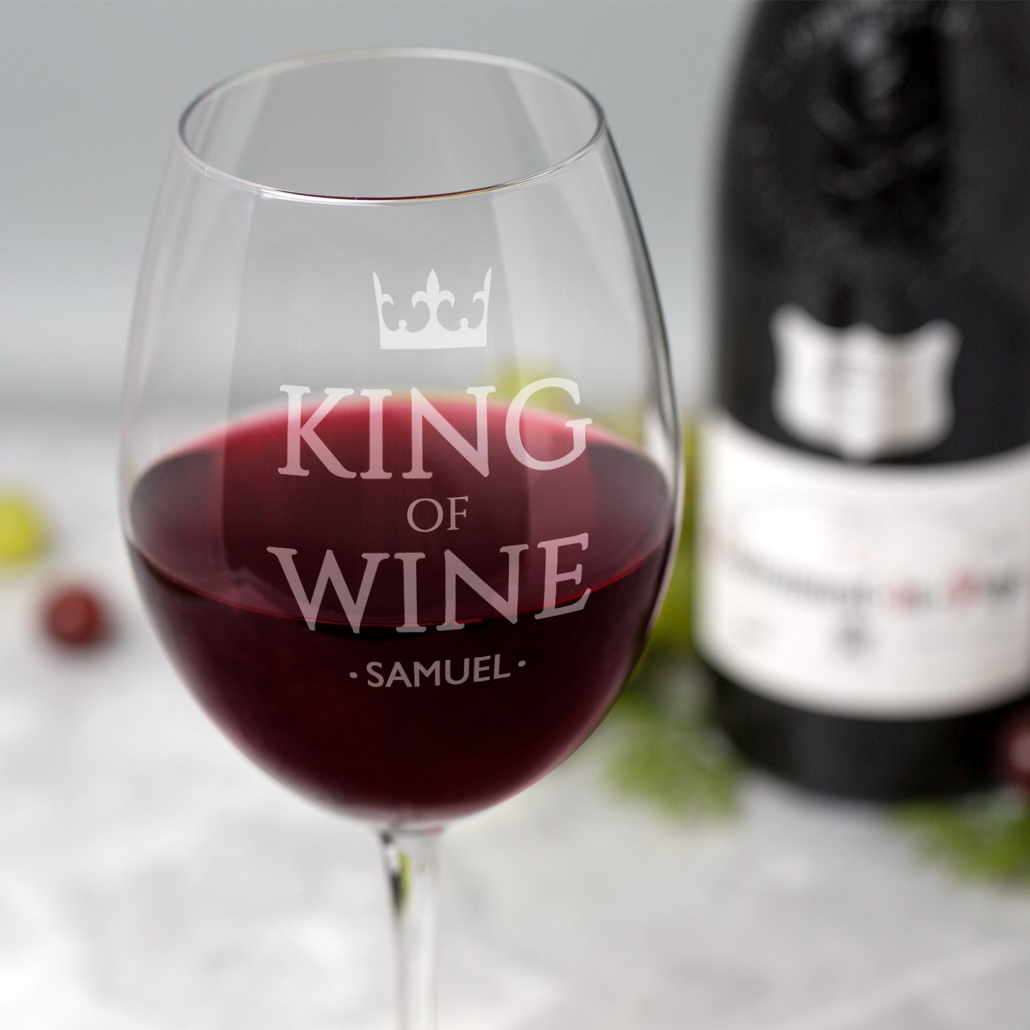 Personalised Large King Of Wine Glass - Wine Glasses