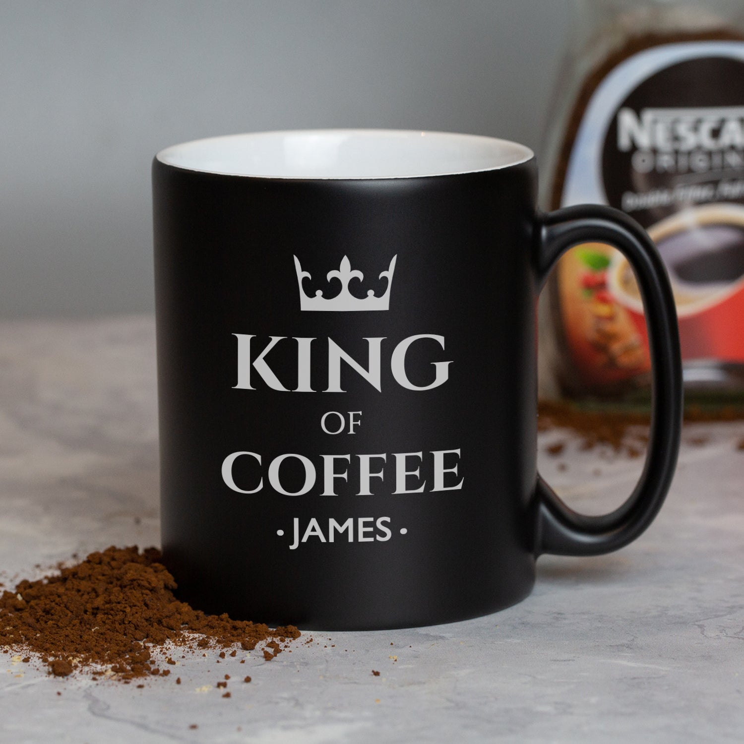 Personalised King Of Mug - Black - Mugs