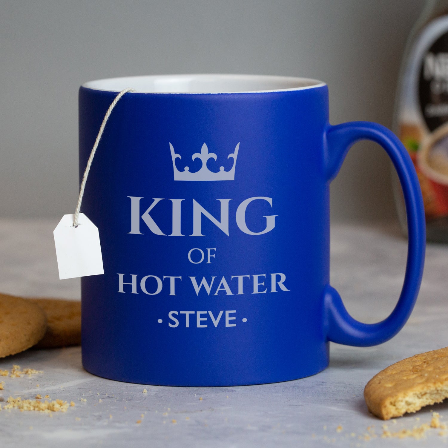 Personalised King Of Mug - Dark Blue - Mugs
