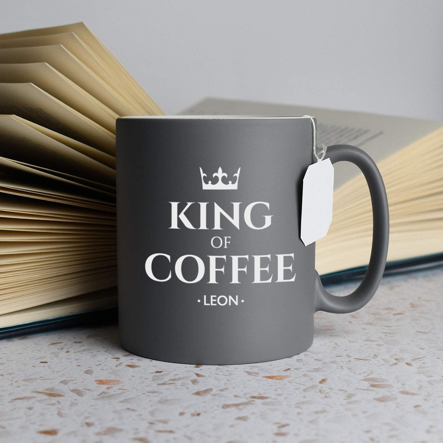 Personalised King Of Mug - Grey - Mugs