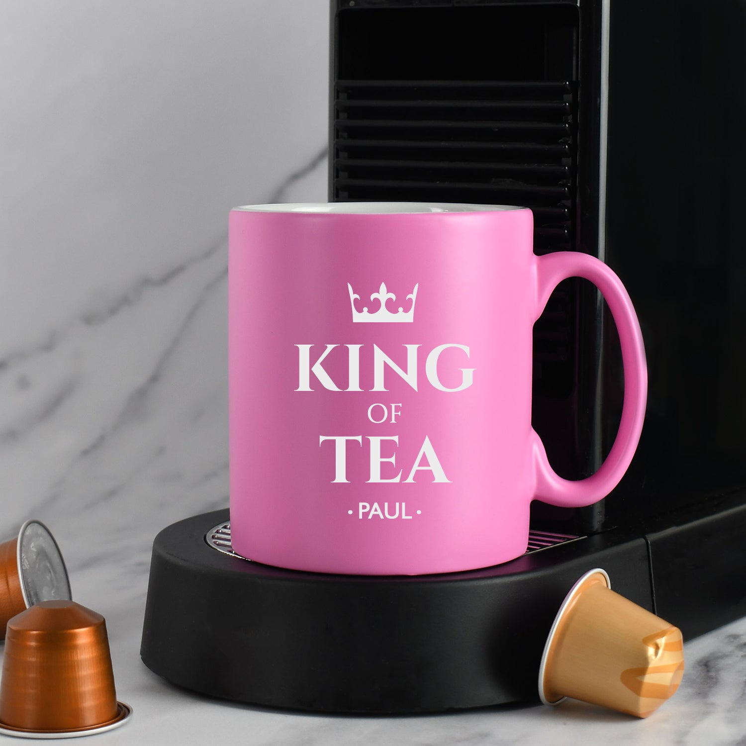 Personalised King Of Mug - Pink - Mugs