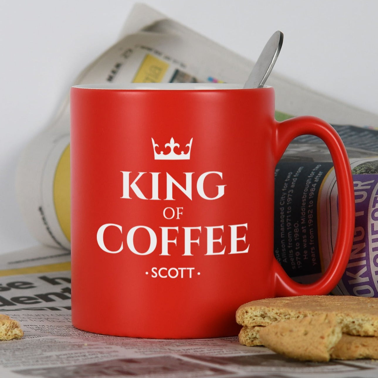 Personalised King Of Mug - Red - Mugs