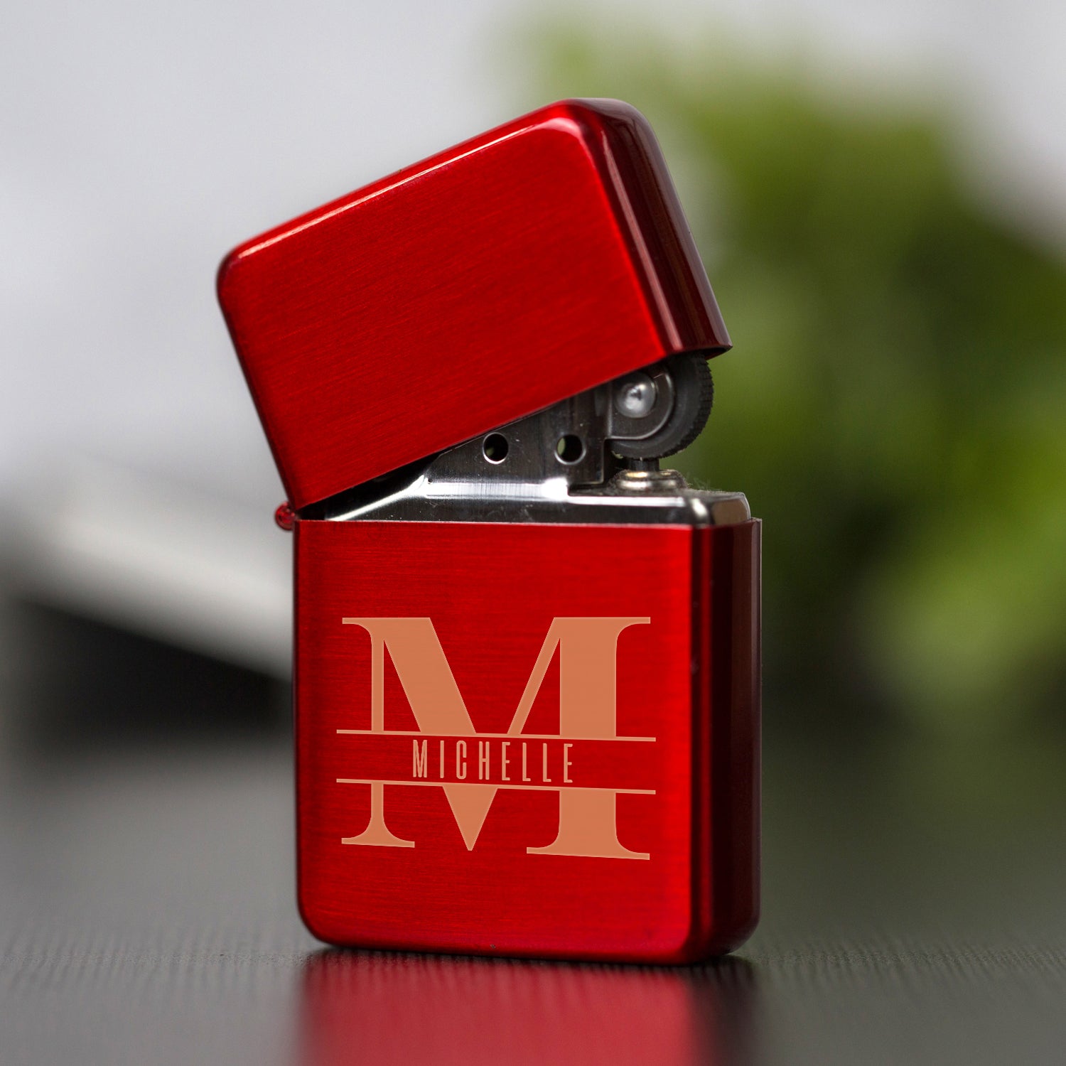 Personalised Initial & Name Red Ice Lighter & Gift Box - Lighters