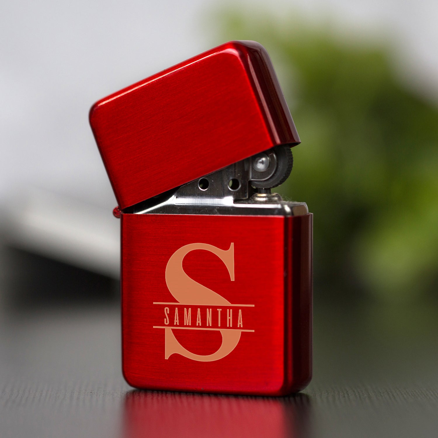 Personalised Initial & Name Red Ice Lighter & Gift Box - Lighters