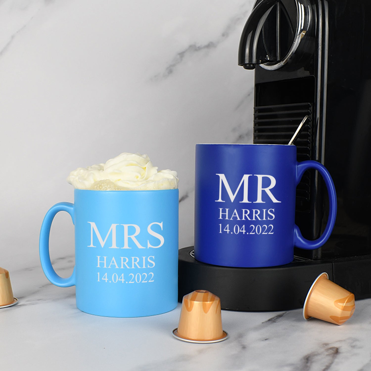 Personalised Mr & Mrs Mug Set - Mugs