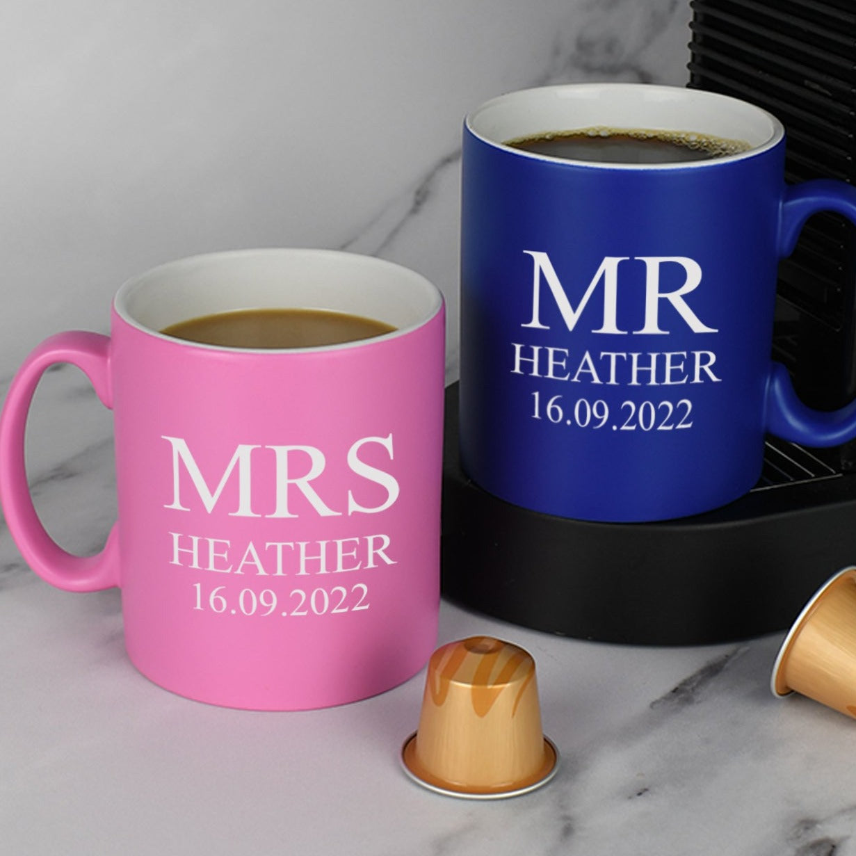 Personalised Mr & Mrs Mug Set - Mugs