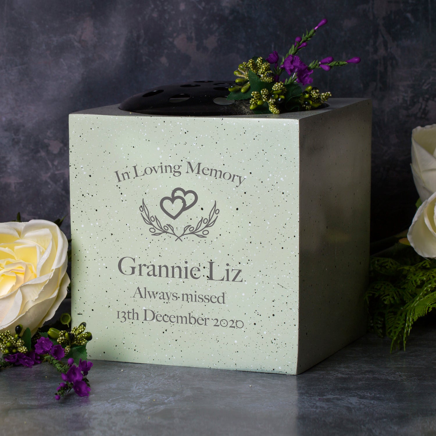Personalised In Loving Memory Memorial Flower Vase - Memorial