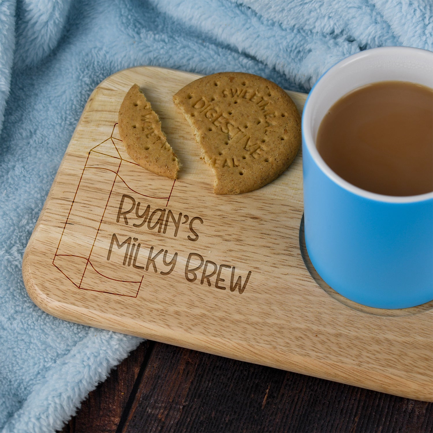 Personalised Milky Brew Wooden Tea Board - Tea Board