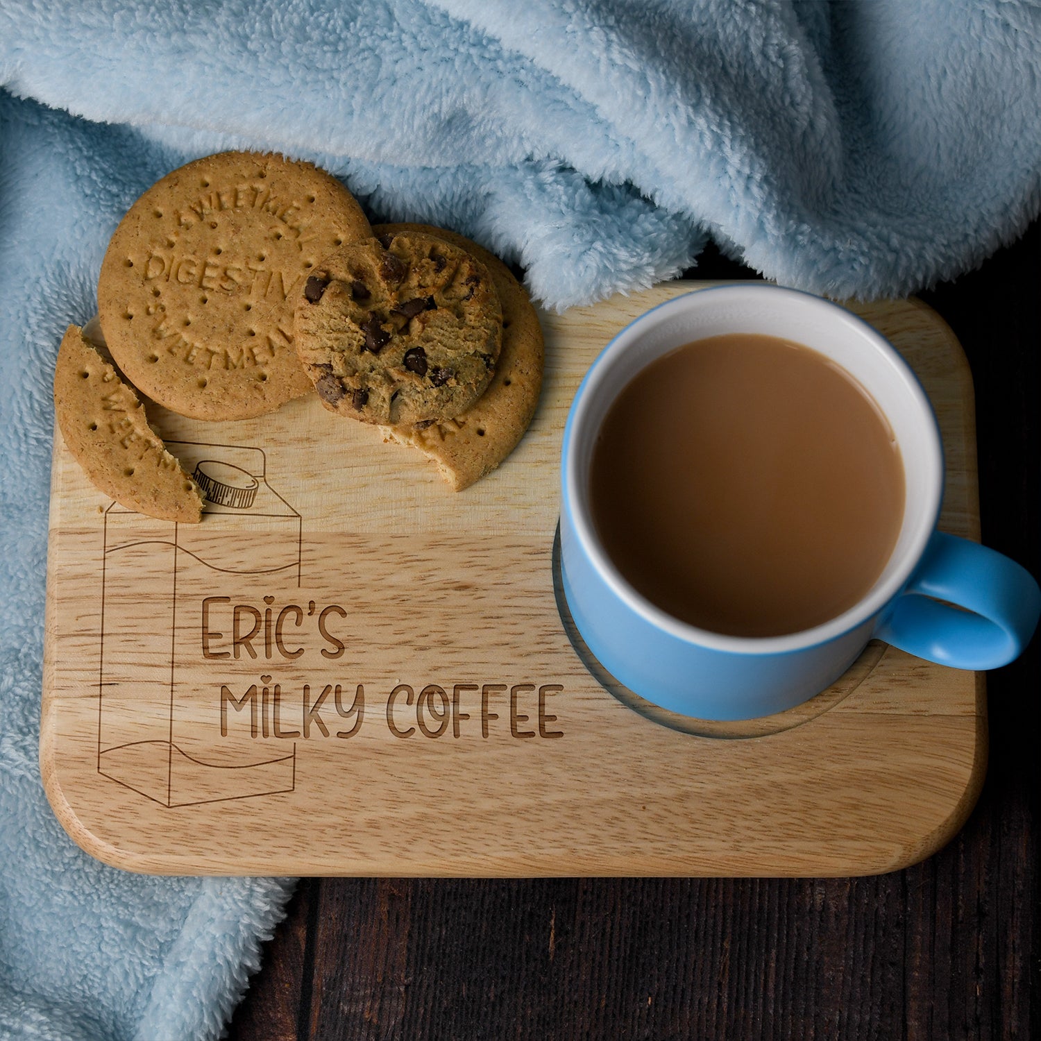 Personalised Milky Brew Wooden Tea Board - Tea Board