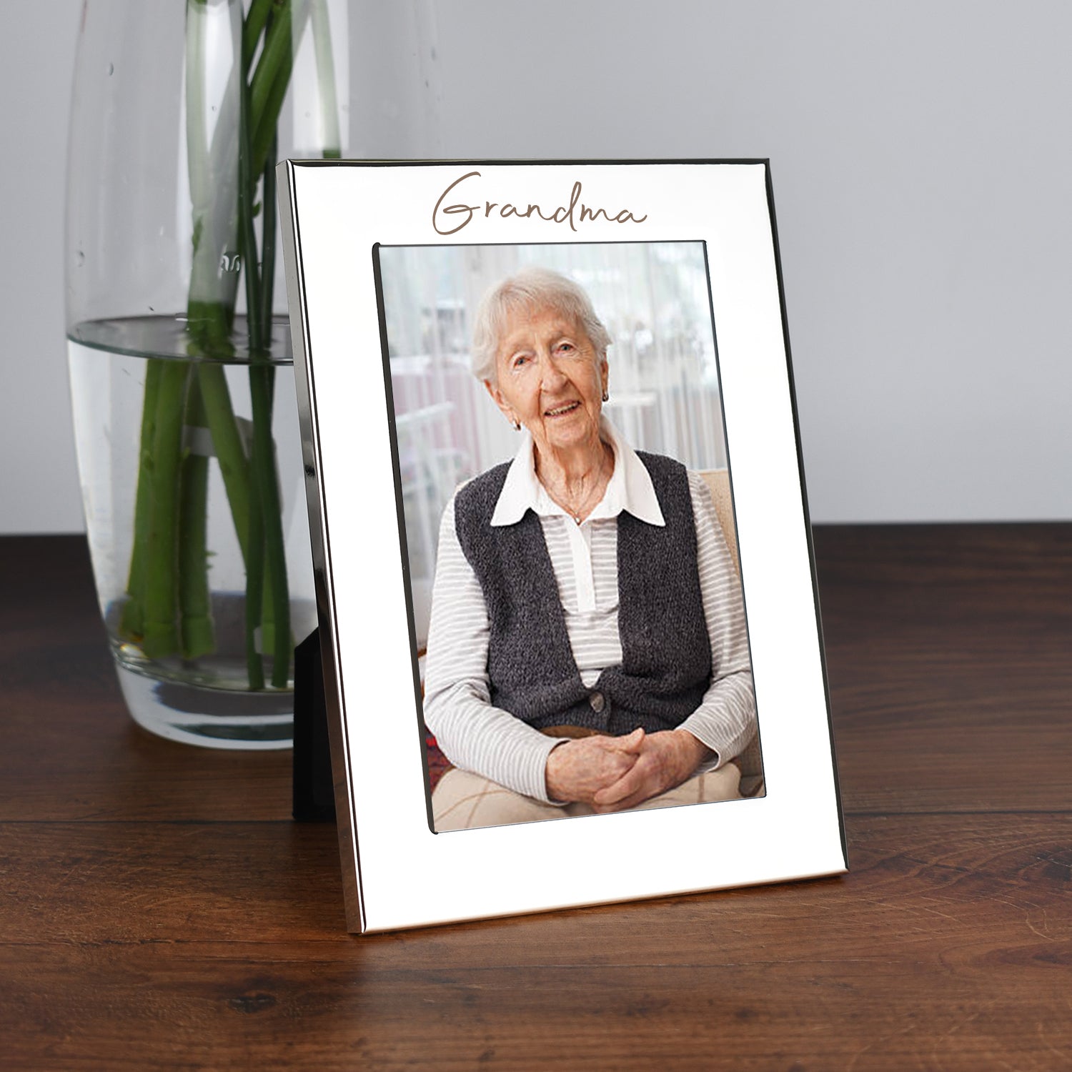 Personalised Silver 4x6 Large Name Photo Frame - Photo Frames