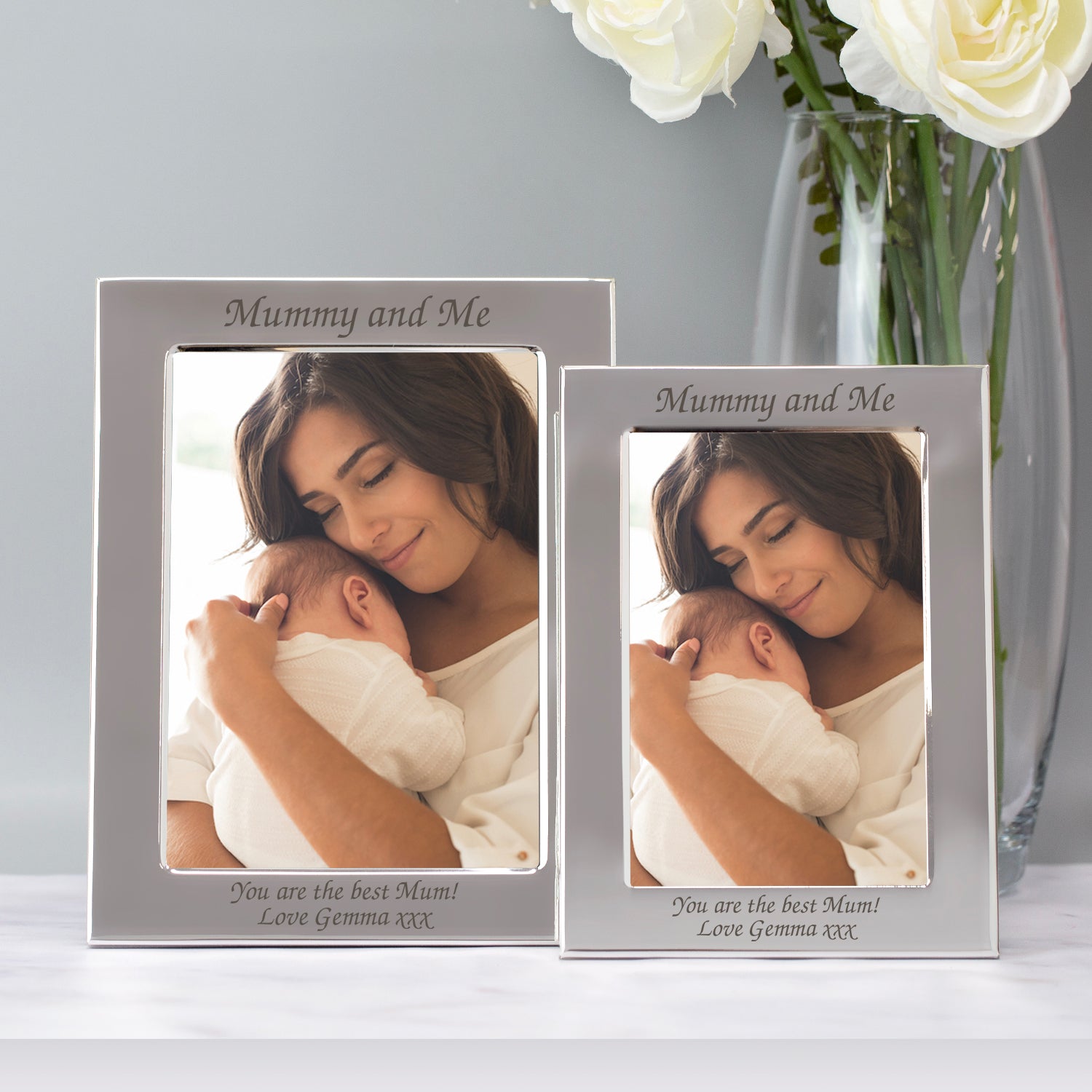Personalised Silver 5x7 Mummy And Me Photo Frame - Photo Frames