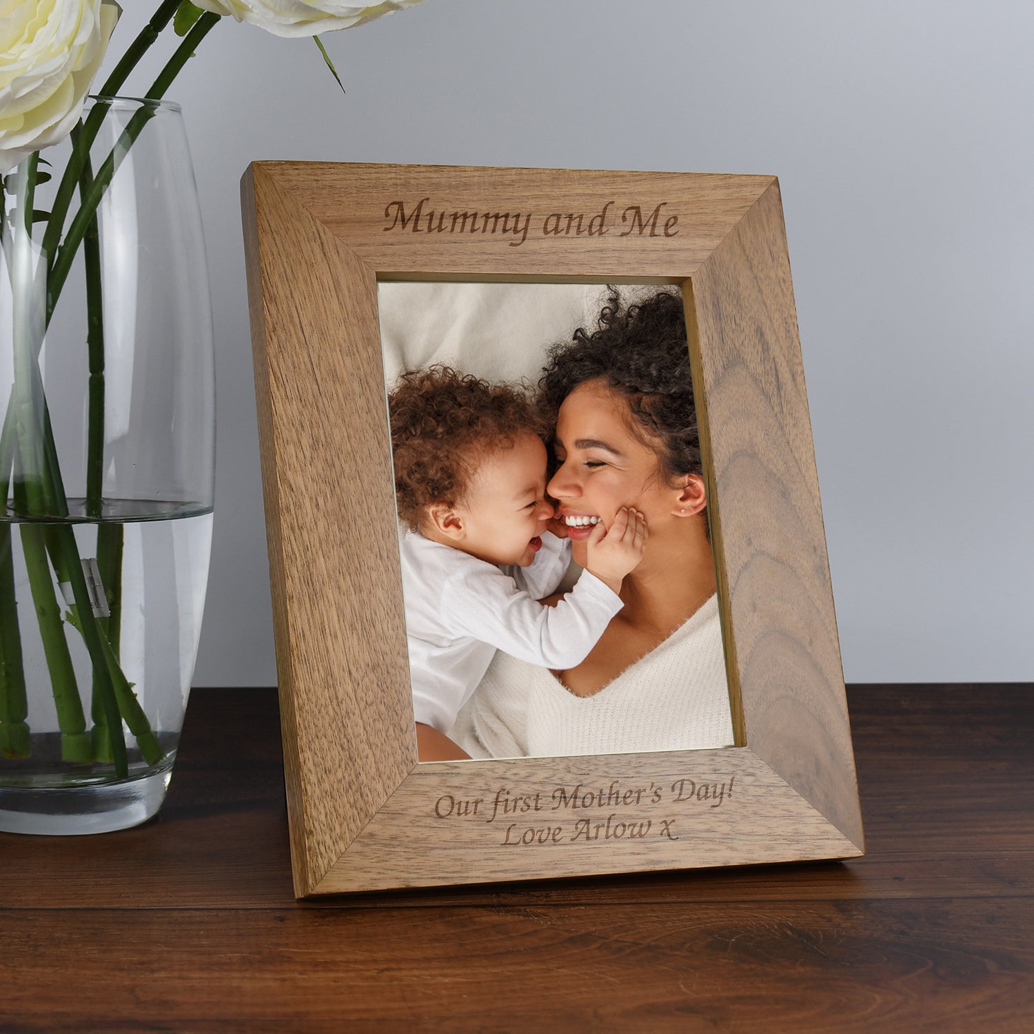 Personalised Wooden 5x7 Mummy and Me Frame - Photo Frames