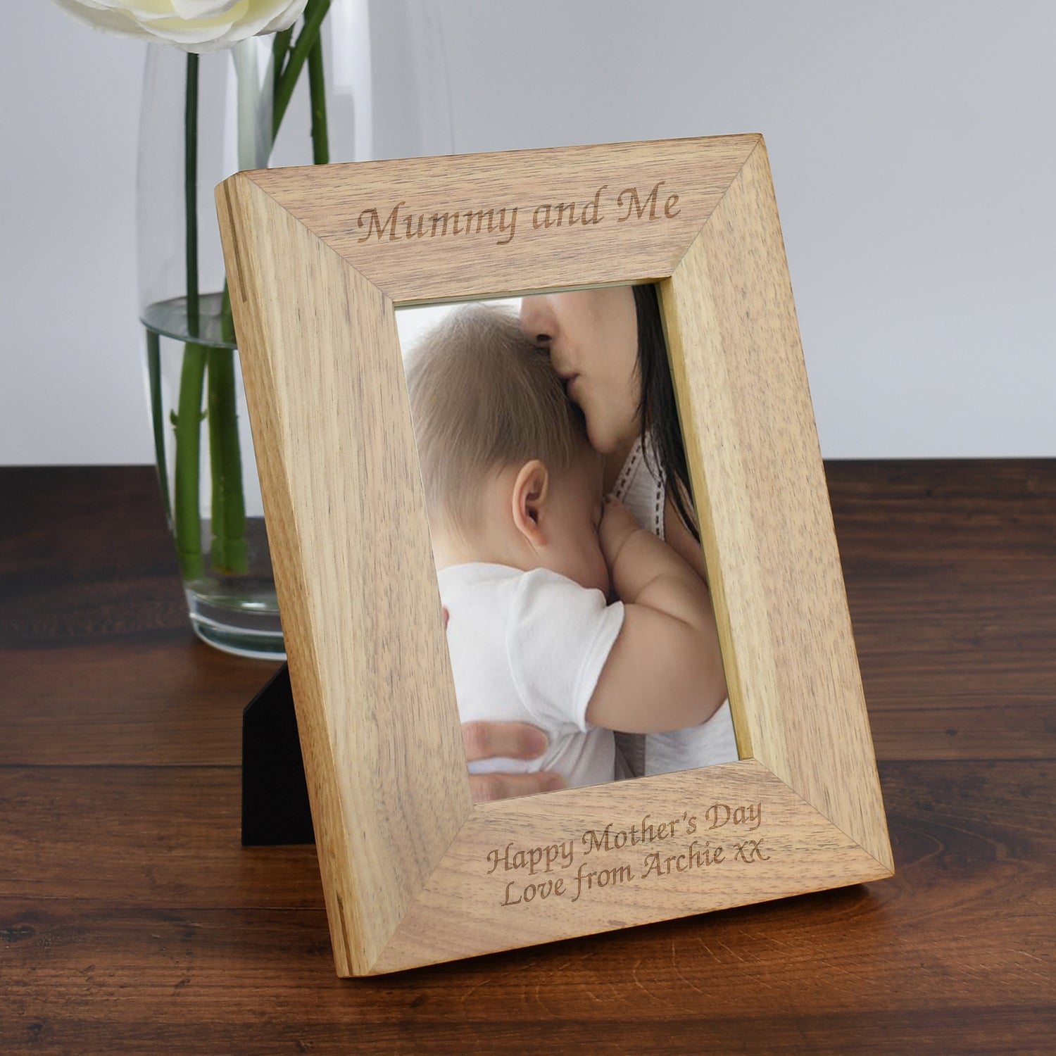 Personalised Wooden 4x6 Mummy And Me Frame - Photo Frames