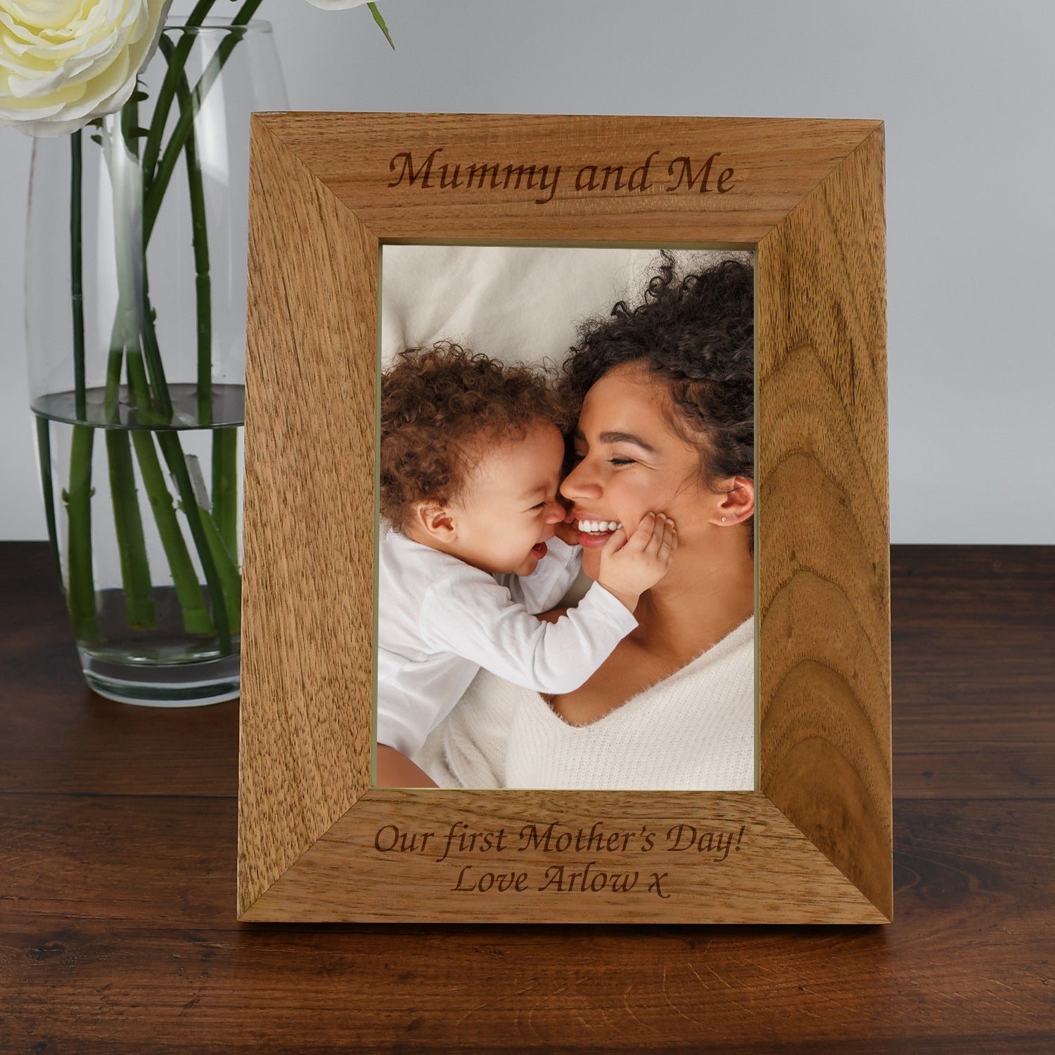 Personalised Wooden 5x7 Mummy and Me Frame - Photo Frames