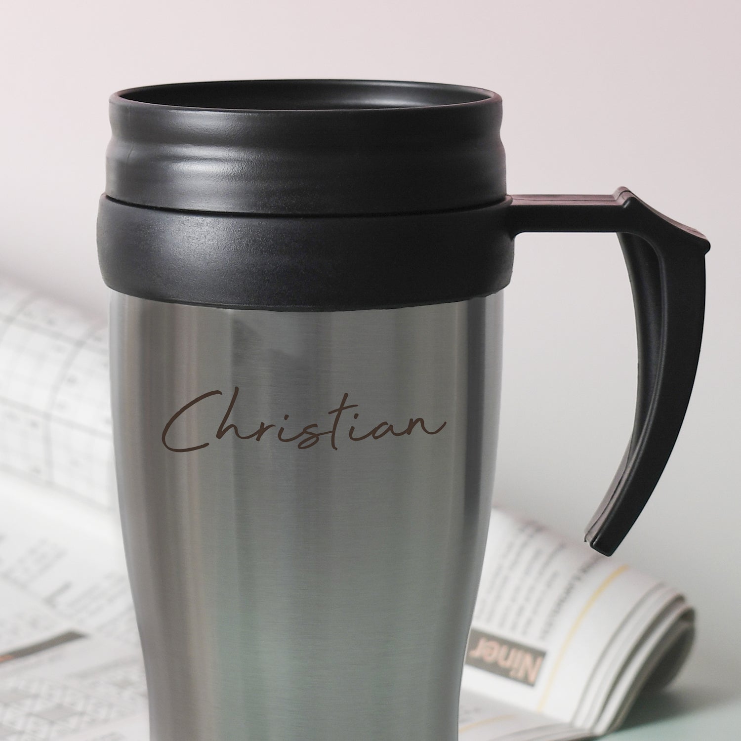 Personalised Name Stainless Steel Travel Mug - Travel Mugs