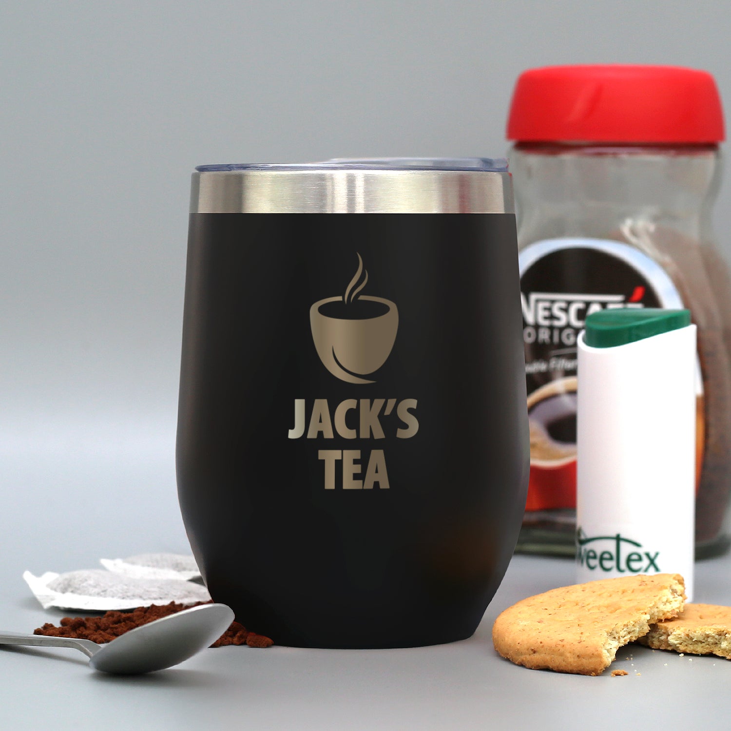 Personalised Coffee Motif Thermos Insulated Travel Tumbler - cup