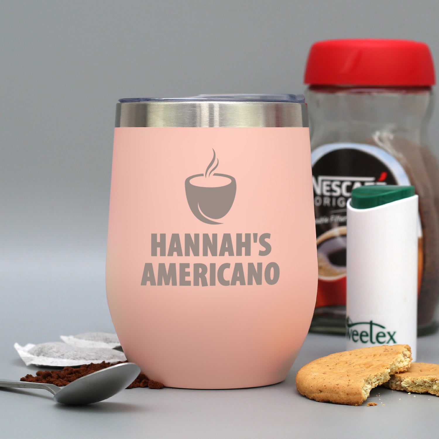 Personalised Coffee Motif Thermos Insulated Travel Tumbler - cup