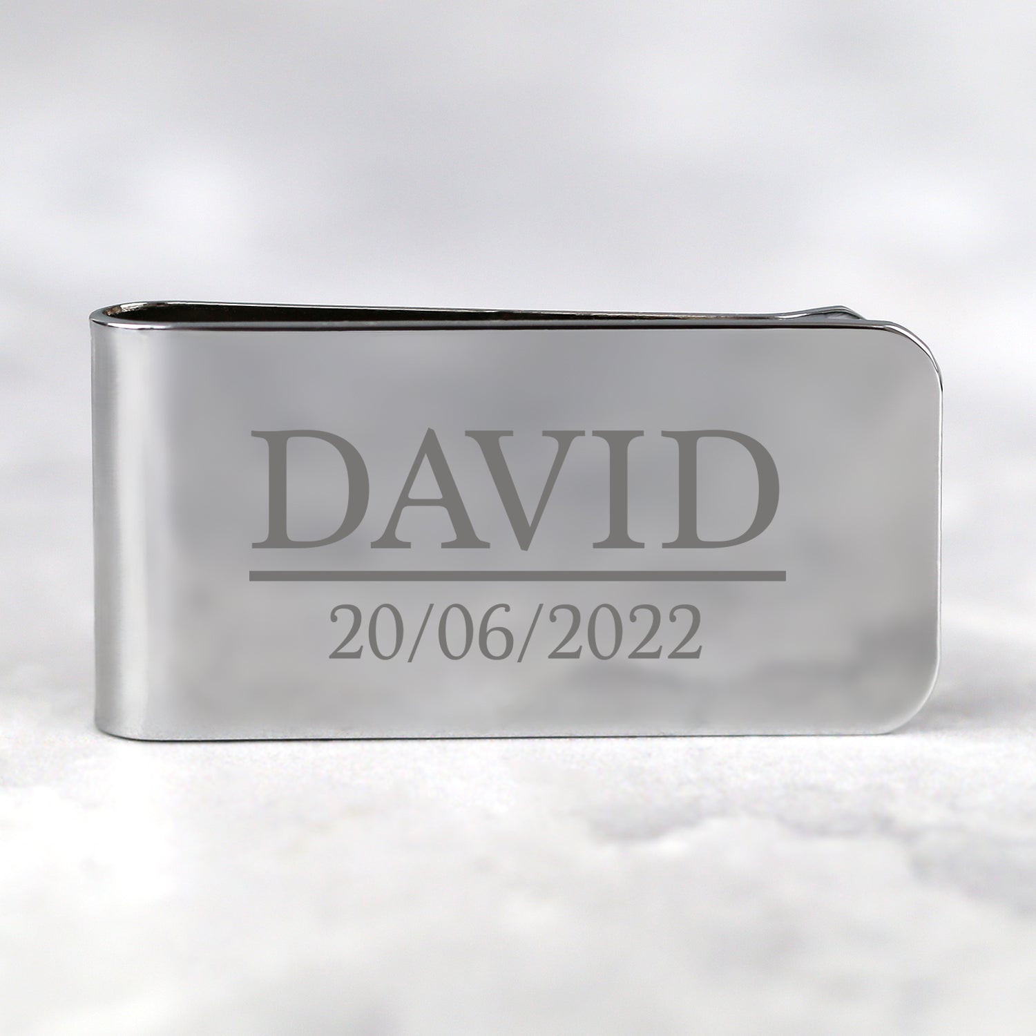Personalised Name and Date Money Clip - Accessories