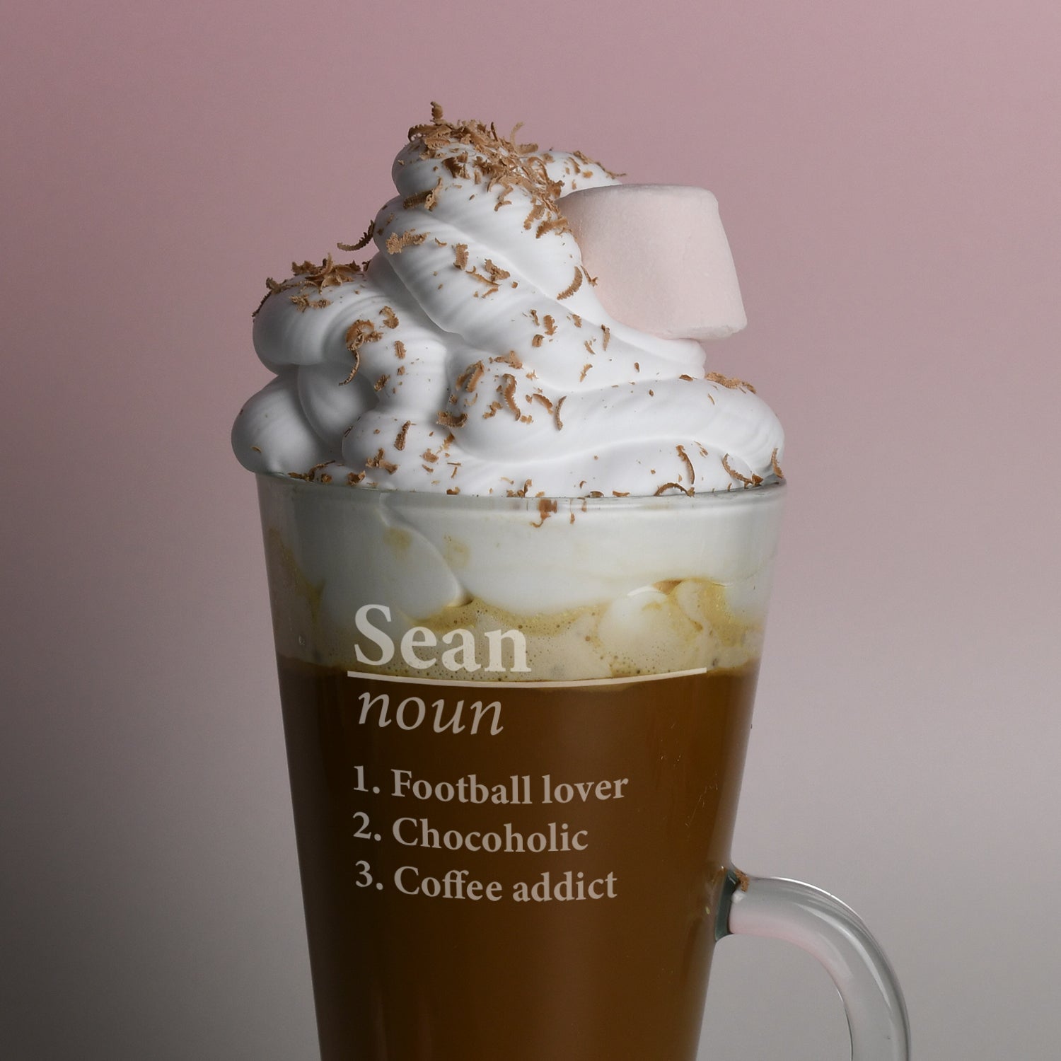 Personalised Name Definition Latte Glass - Latte Glass