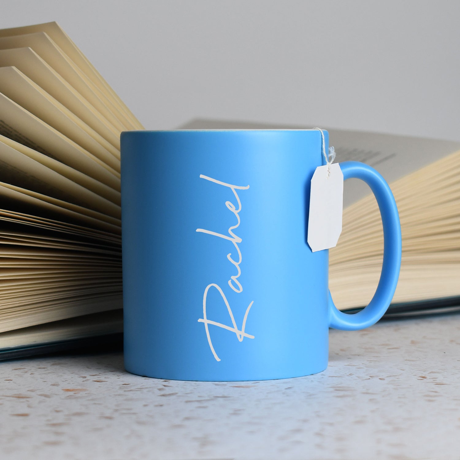 Personalised Large Name Mug - Light Blue - Mugs