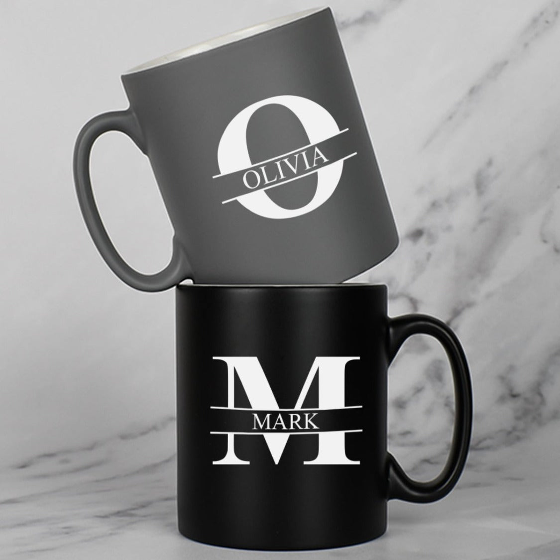 Personalised Initial & Name Mug Set - Mugs