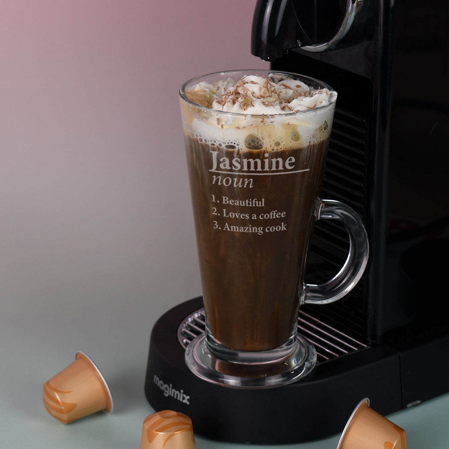 Personalised Name Definition Latte Glass - Latte Glass