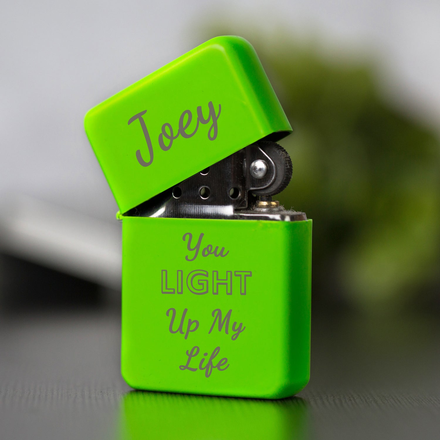 Personalised You Light Up My Life Neon Green Lighter & Gift Box - Lighters