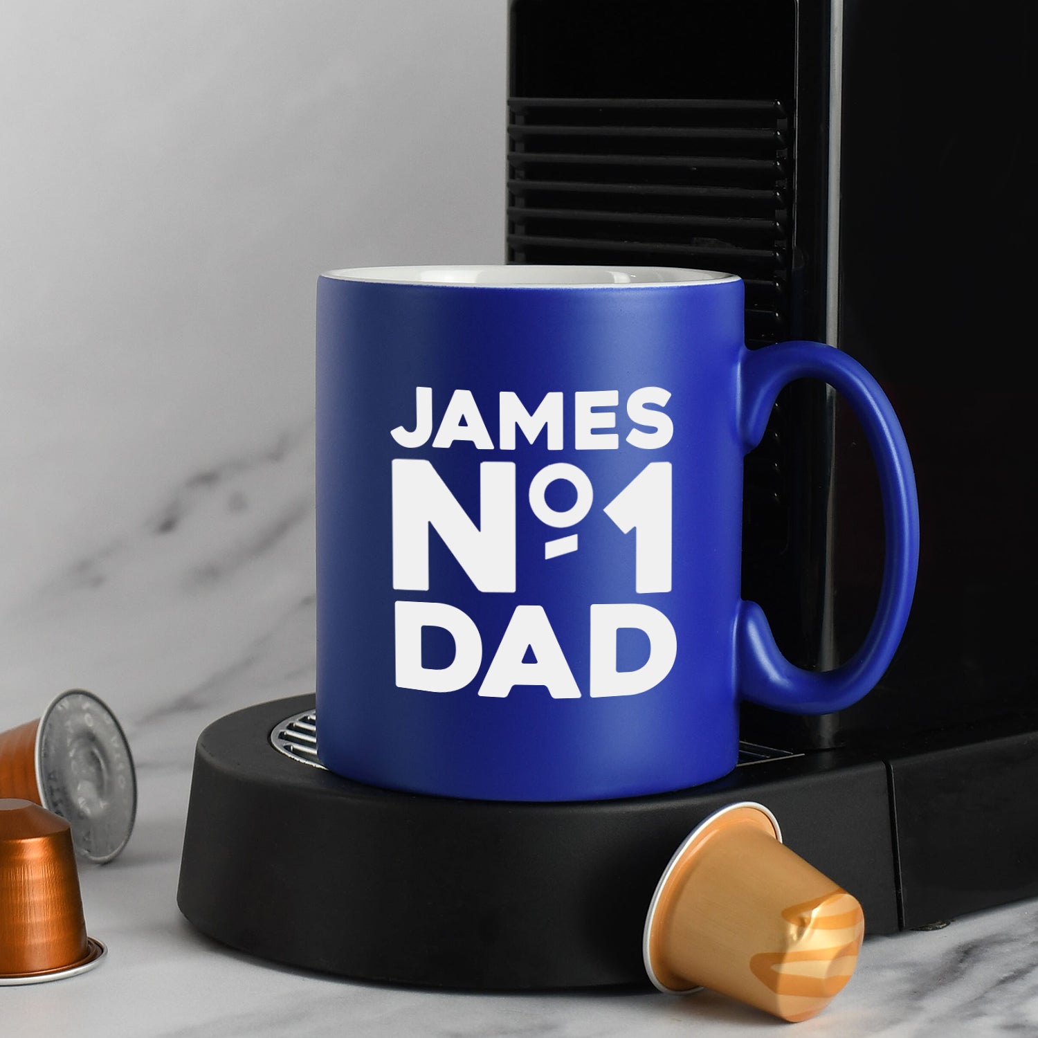 Personalised No.1 Dad Mug - Dark Blue - Mugs