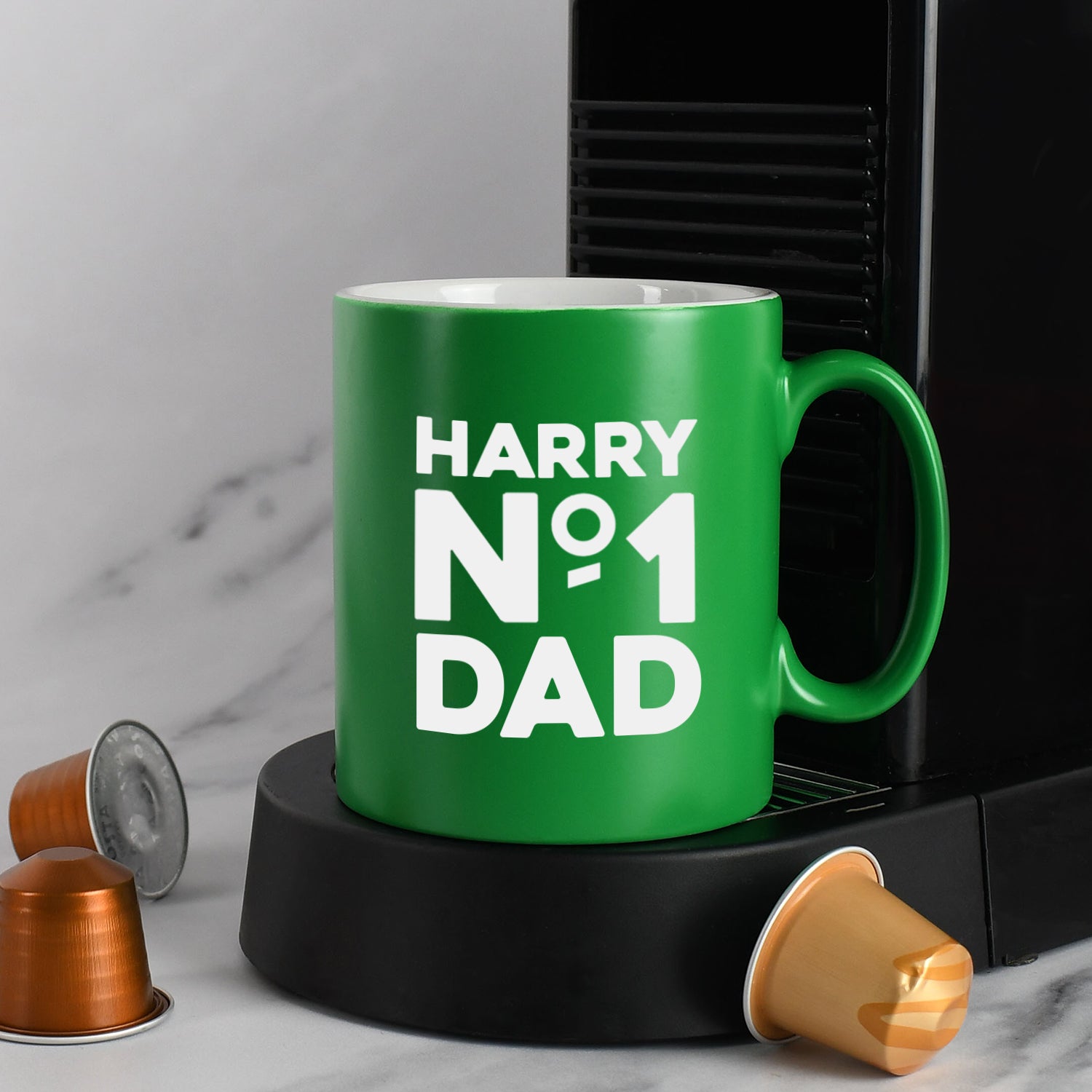 Personalised No.1 Dad Mug - Green - Mugs