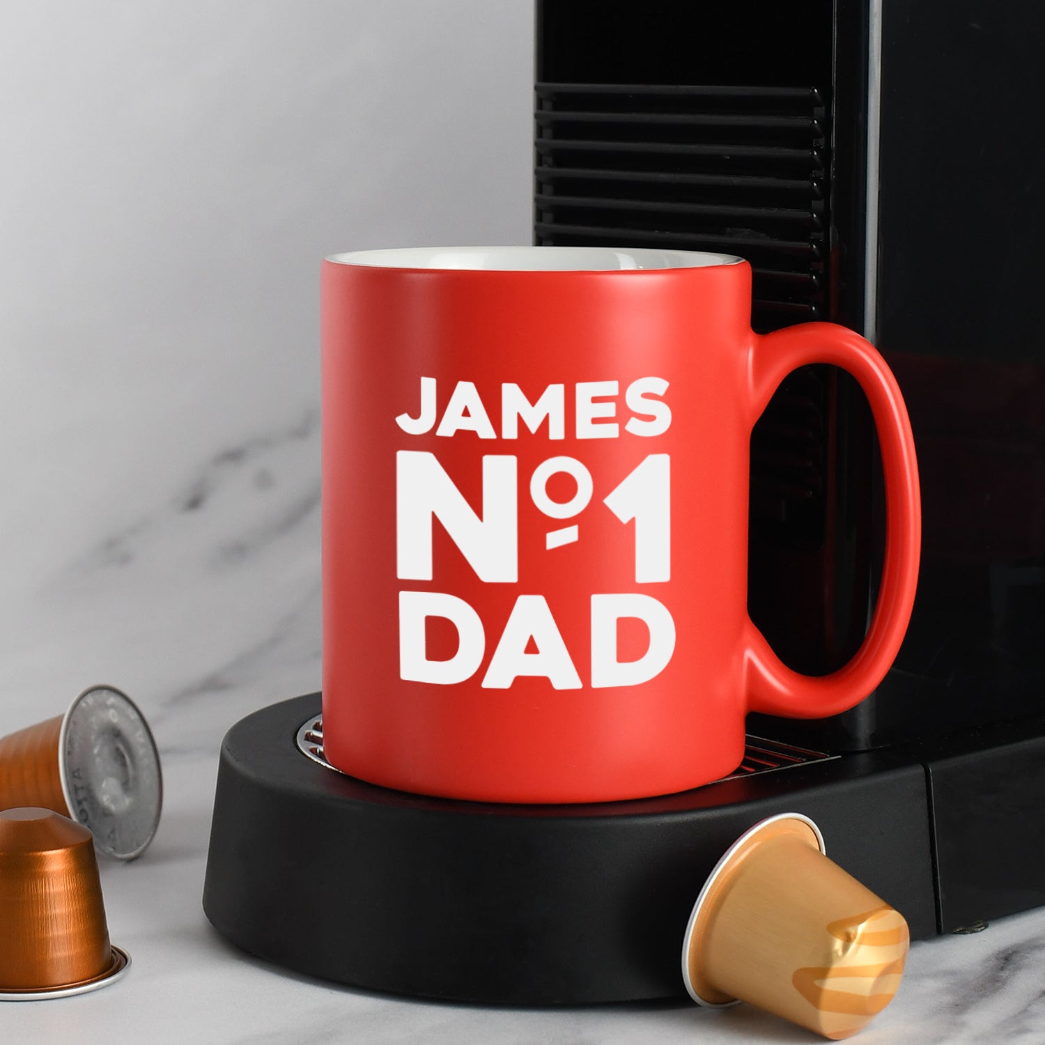Personalised No.1 Dad Mug - Red - Mugs