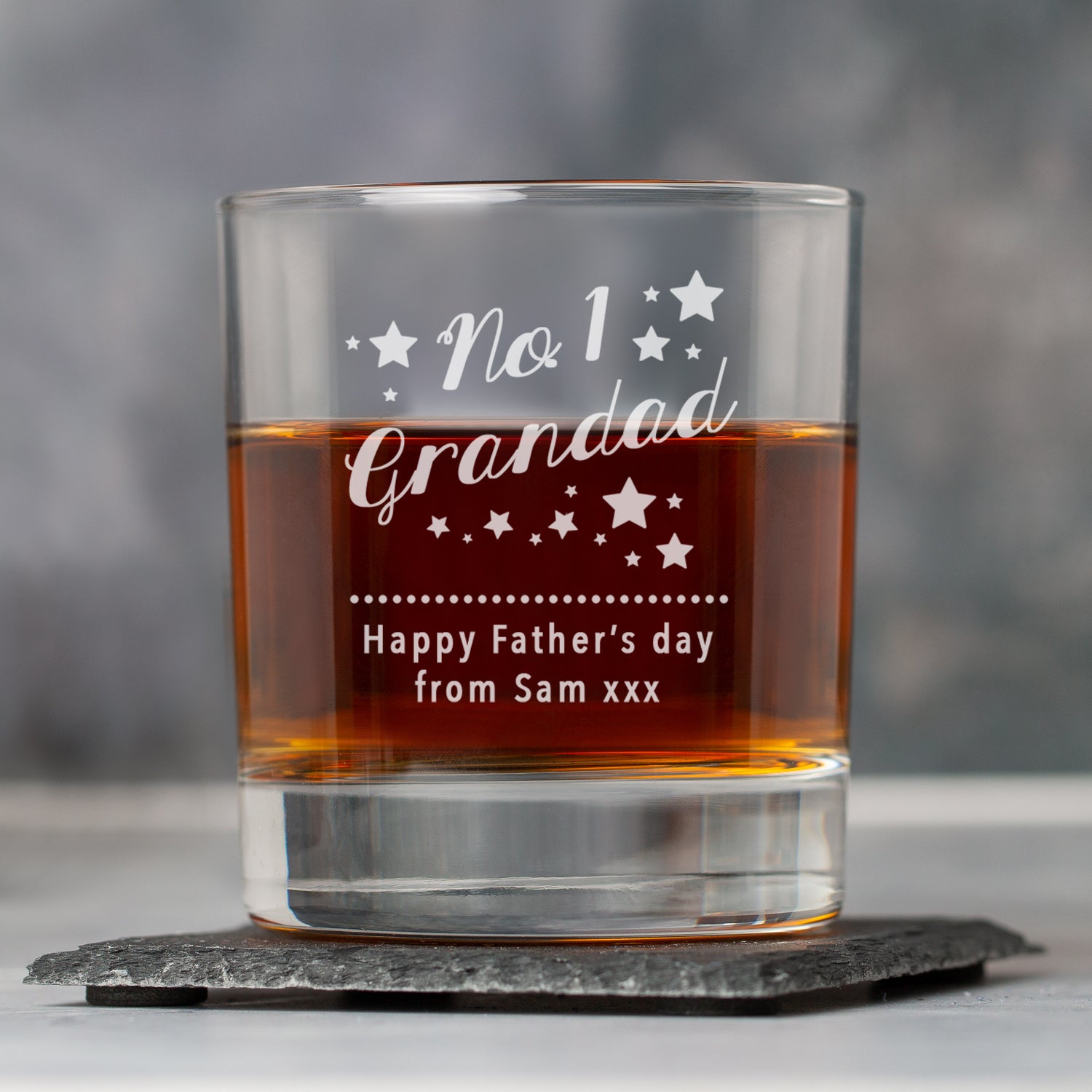 Personalised No.1 Grandad Glass Tumbler - Glass Tumblers