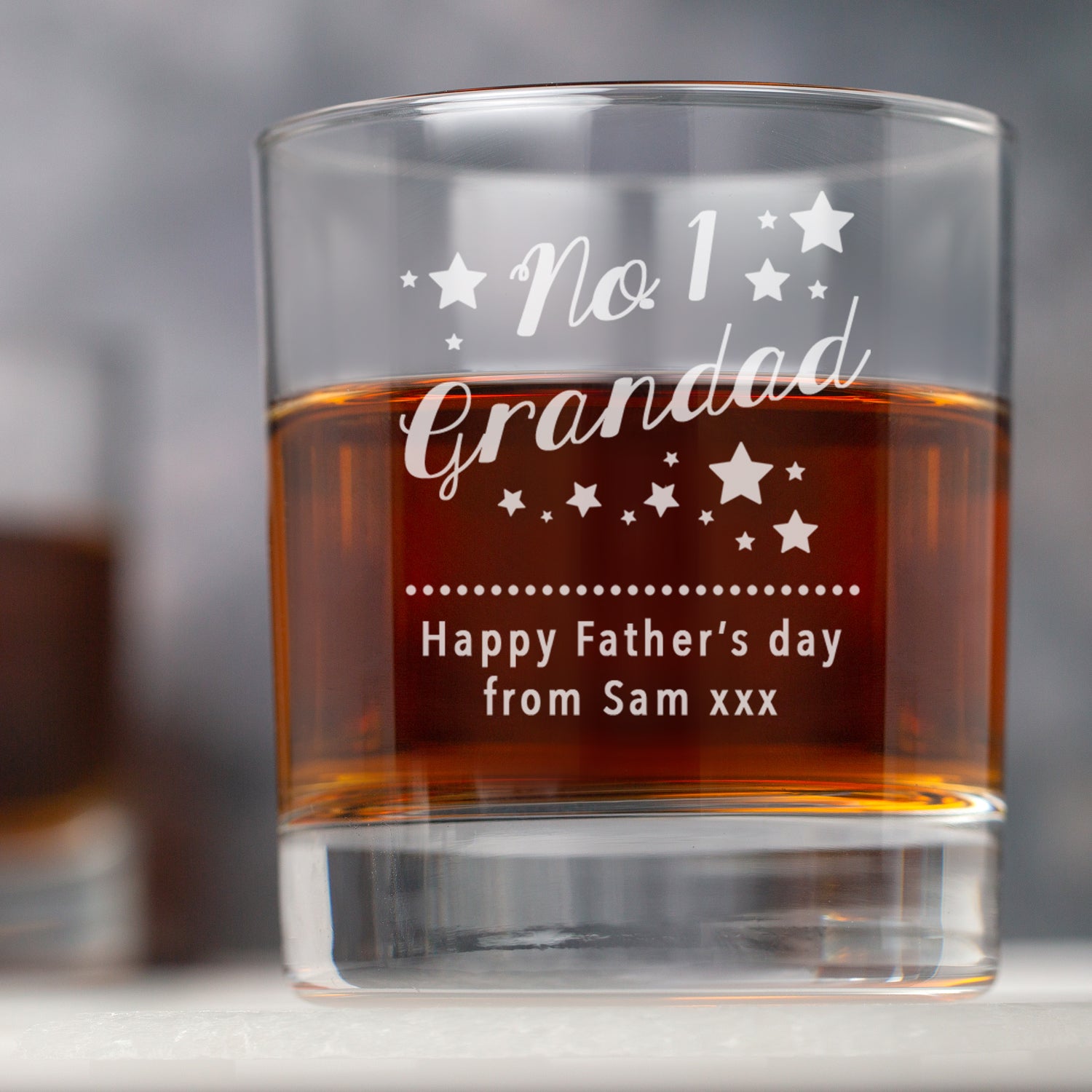 Personalised No.1 Grandad Glass Tumbler - Glass Tumblers