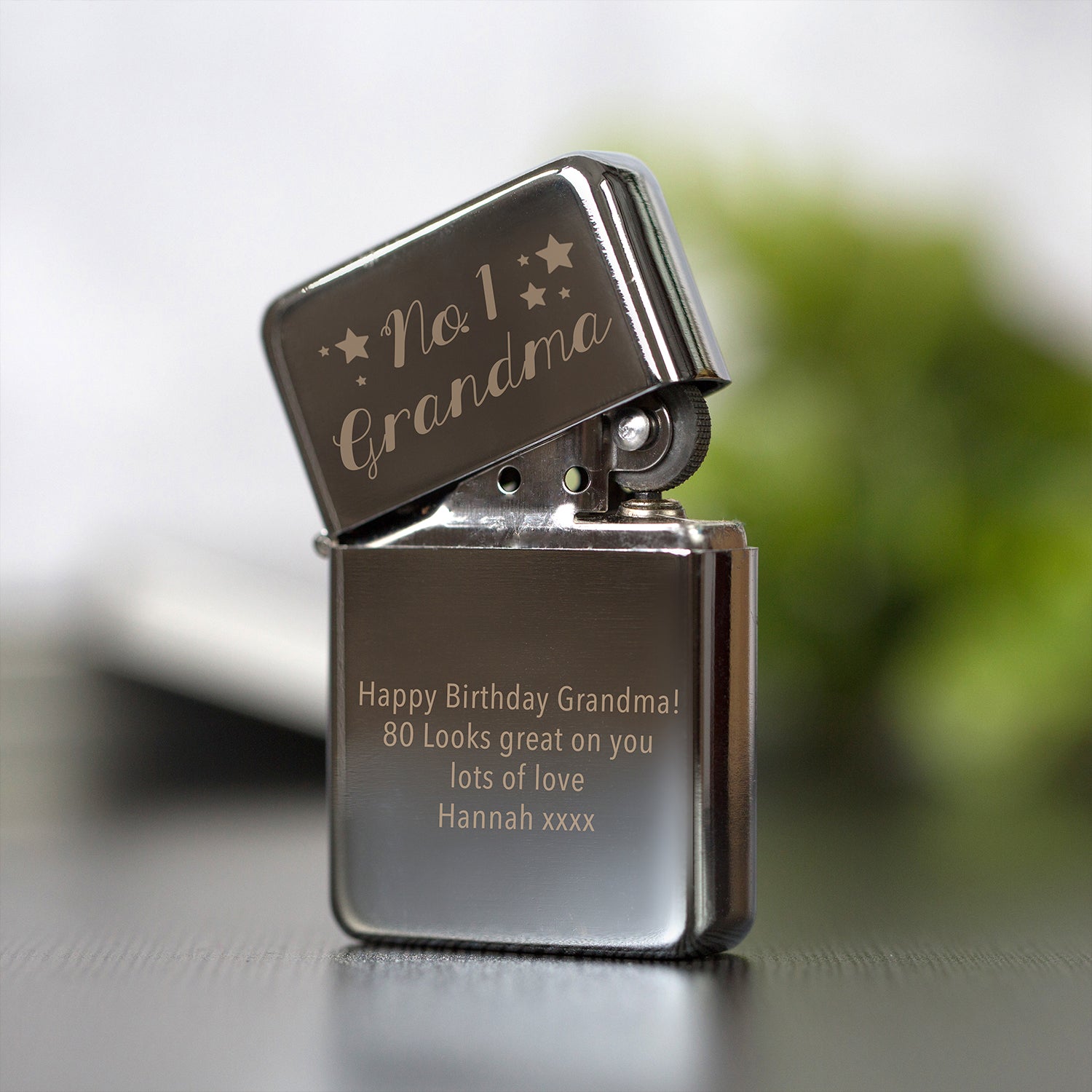 Personalised No.1 Grandma Silver Lighter & Gift Box - Lighters