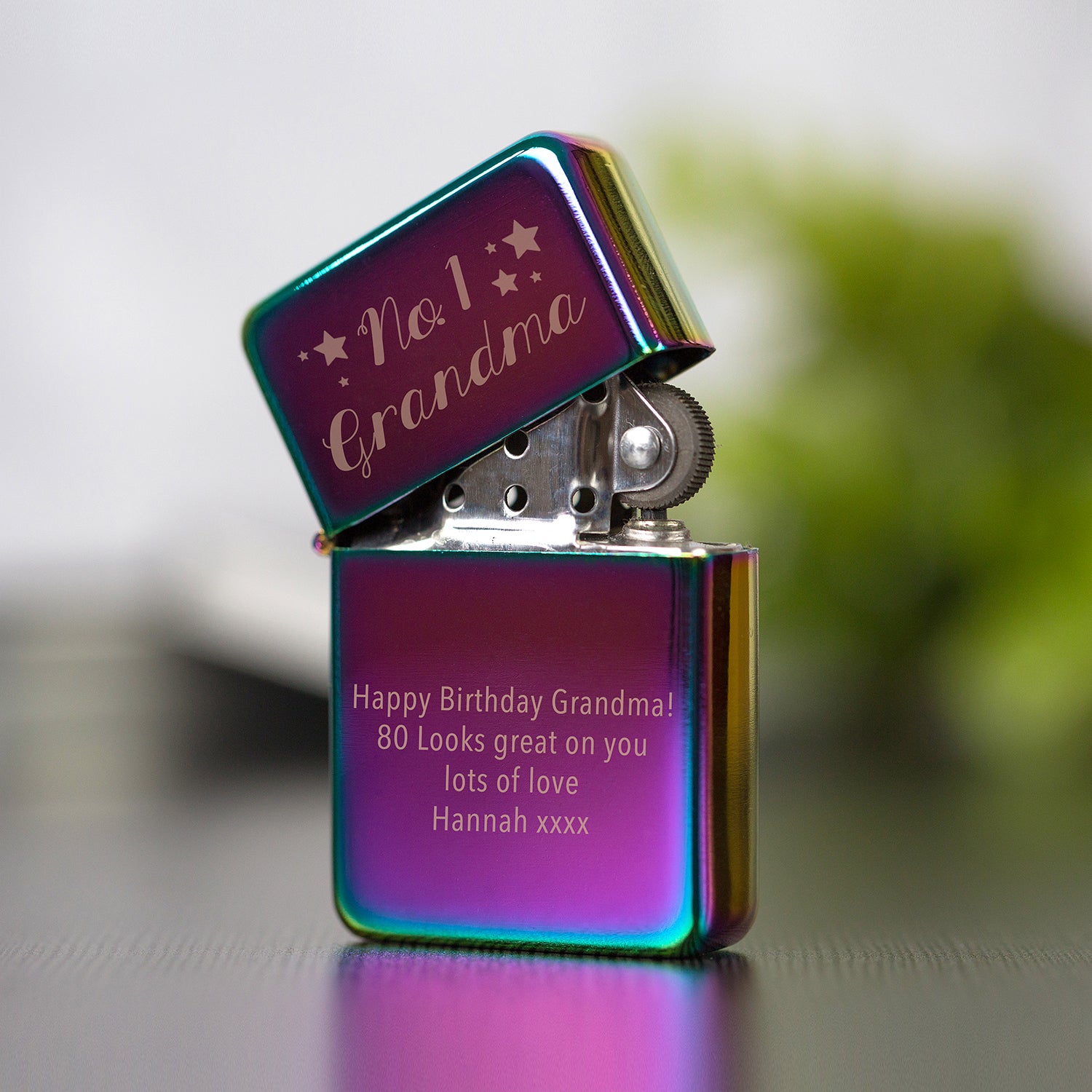 Personalised No.1 Grandma Rainbow Lighter & Gift Box - Lighters