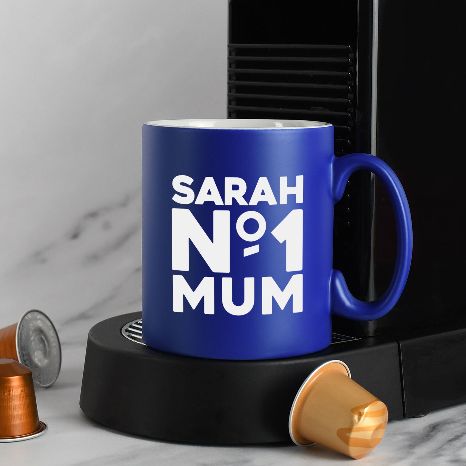 Personalised No.1 Mum Mug - Dark Blue - Mugs