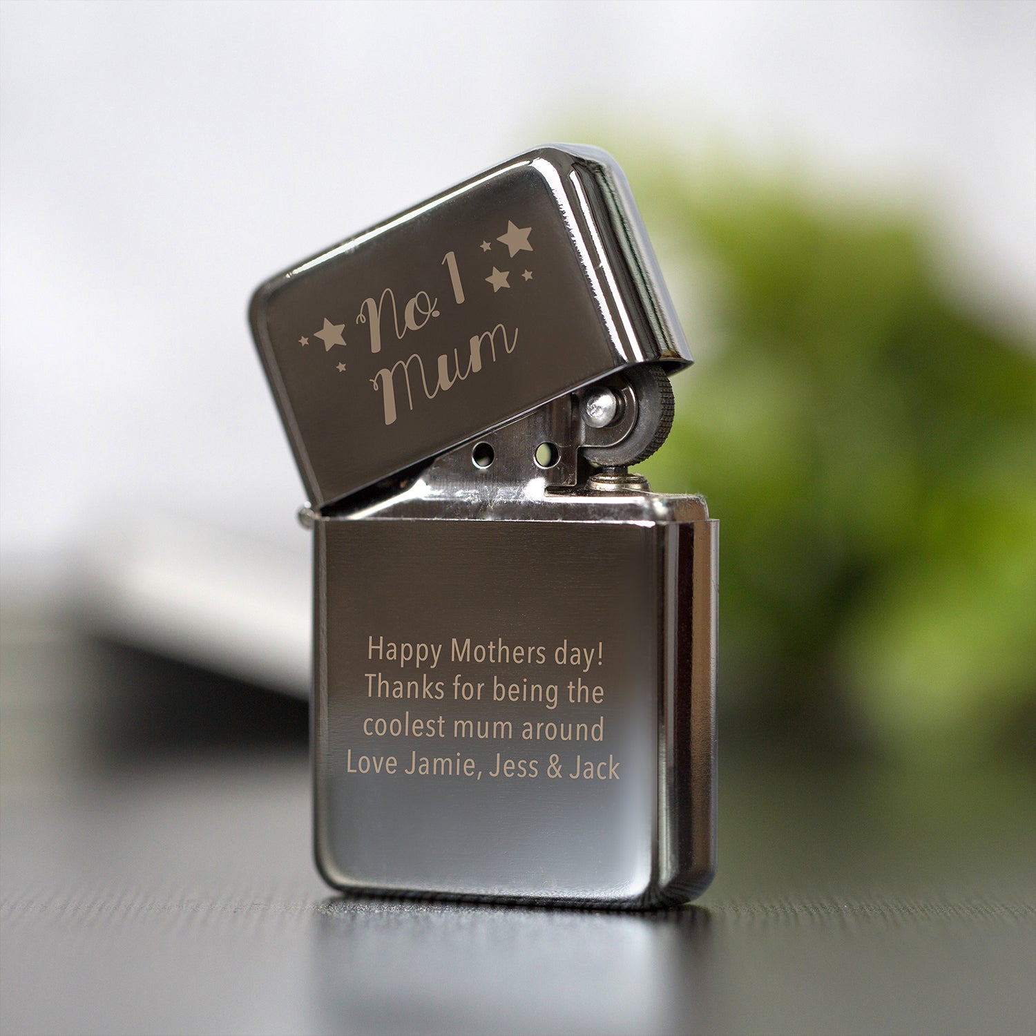 Personalised No.1 Mum Silver Lighter & Gift Box - Lighters