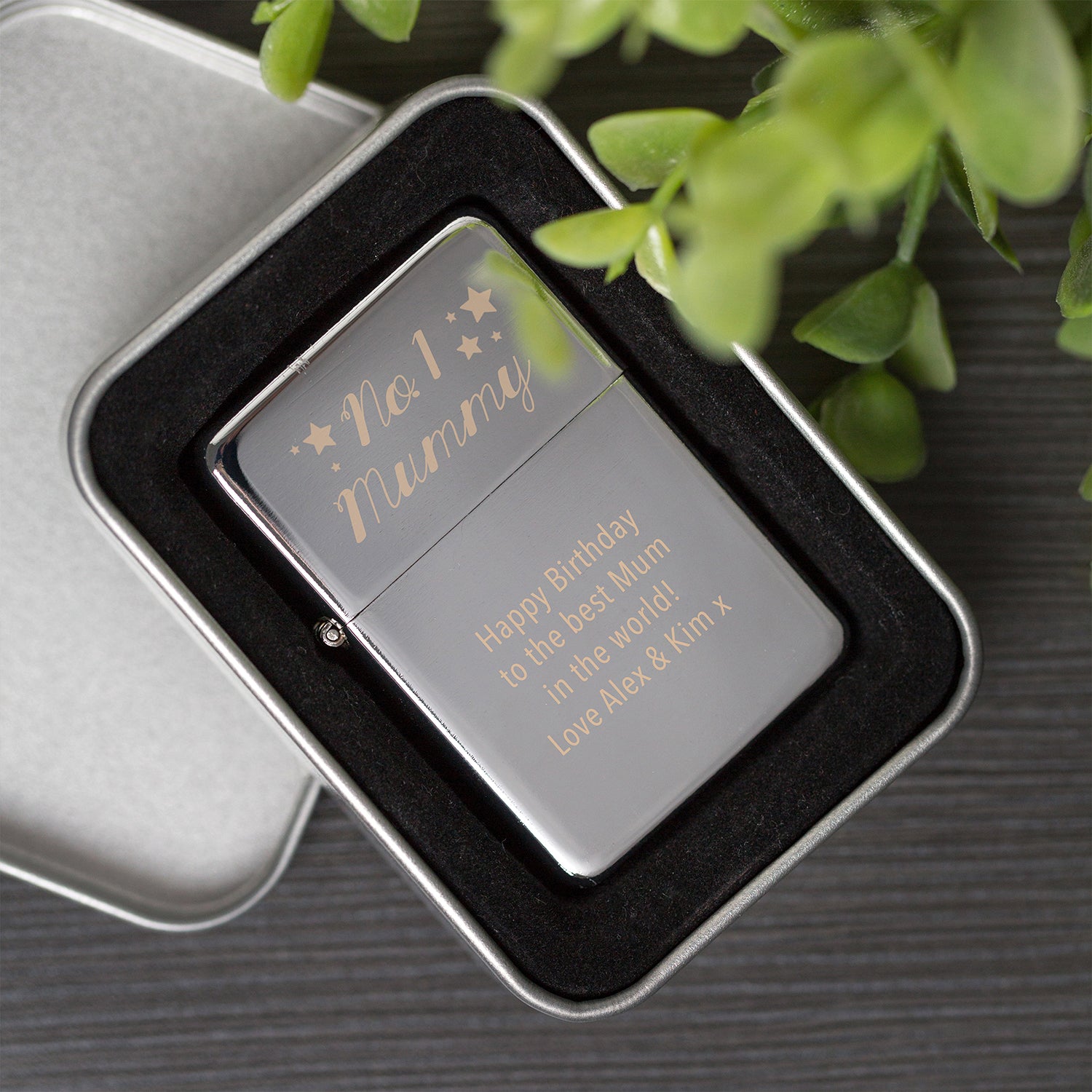 Personalised No.1 Mummy Silver Lighter & Gift Box - Lighters
