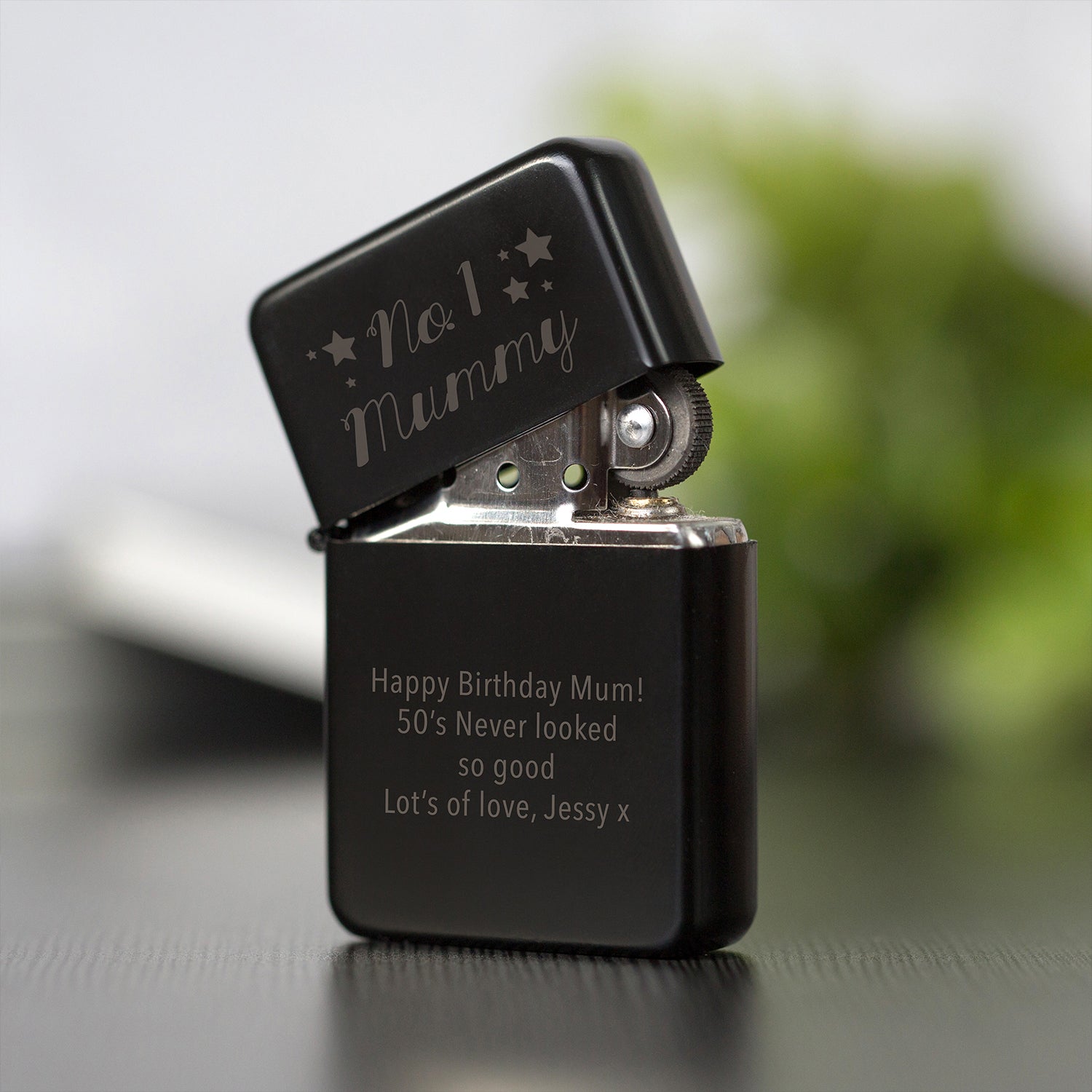 Personalised No.1 Mummy Black Lighter & Gift Box - Lighters