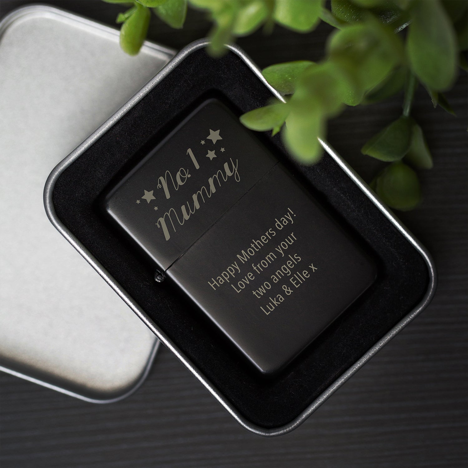 Personalised No.1 Mummy Black Lighter & Gift Box - Lighters