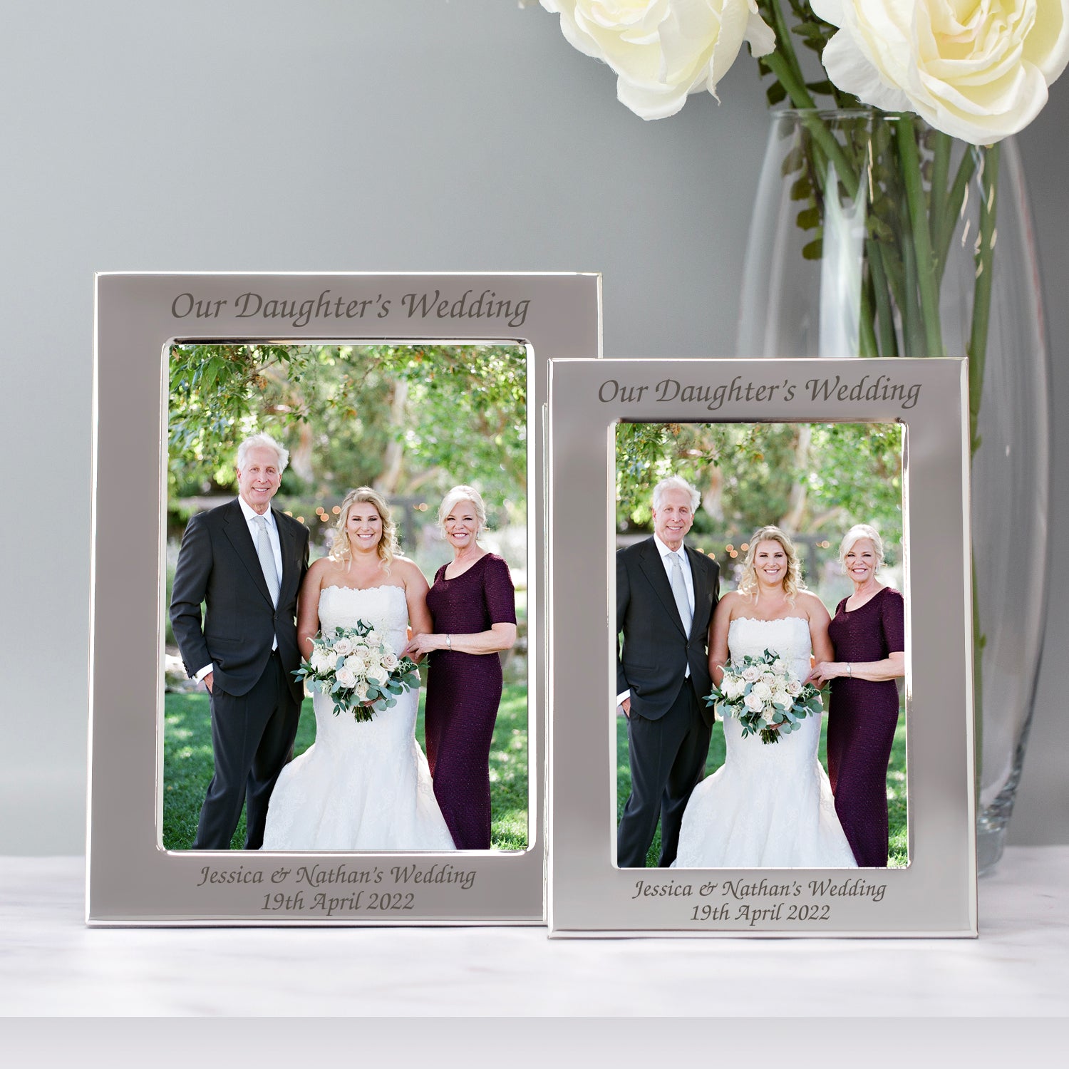 Personalised Silver 5x7 Our Daughter’s Wedding Photo Frame - Photo Frames