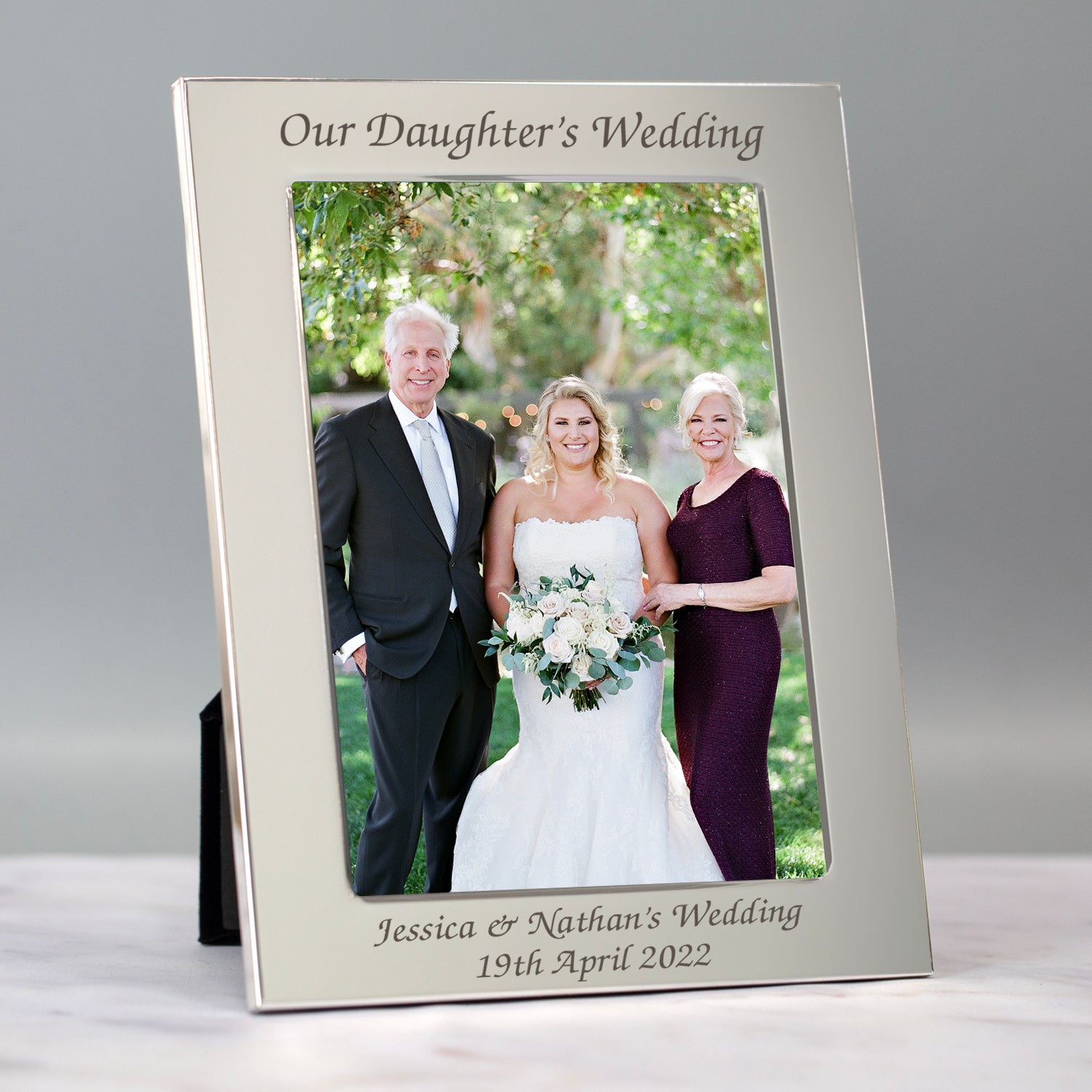 Personalised Silver 5x7 Our Daughter’s Wedding Photo Frame - Photo Frames