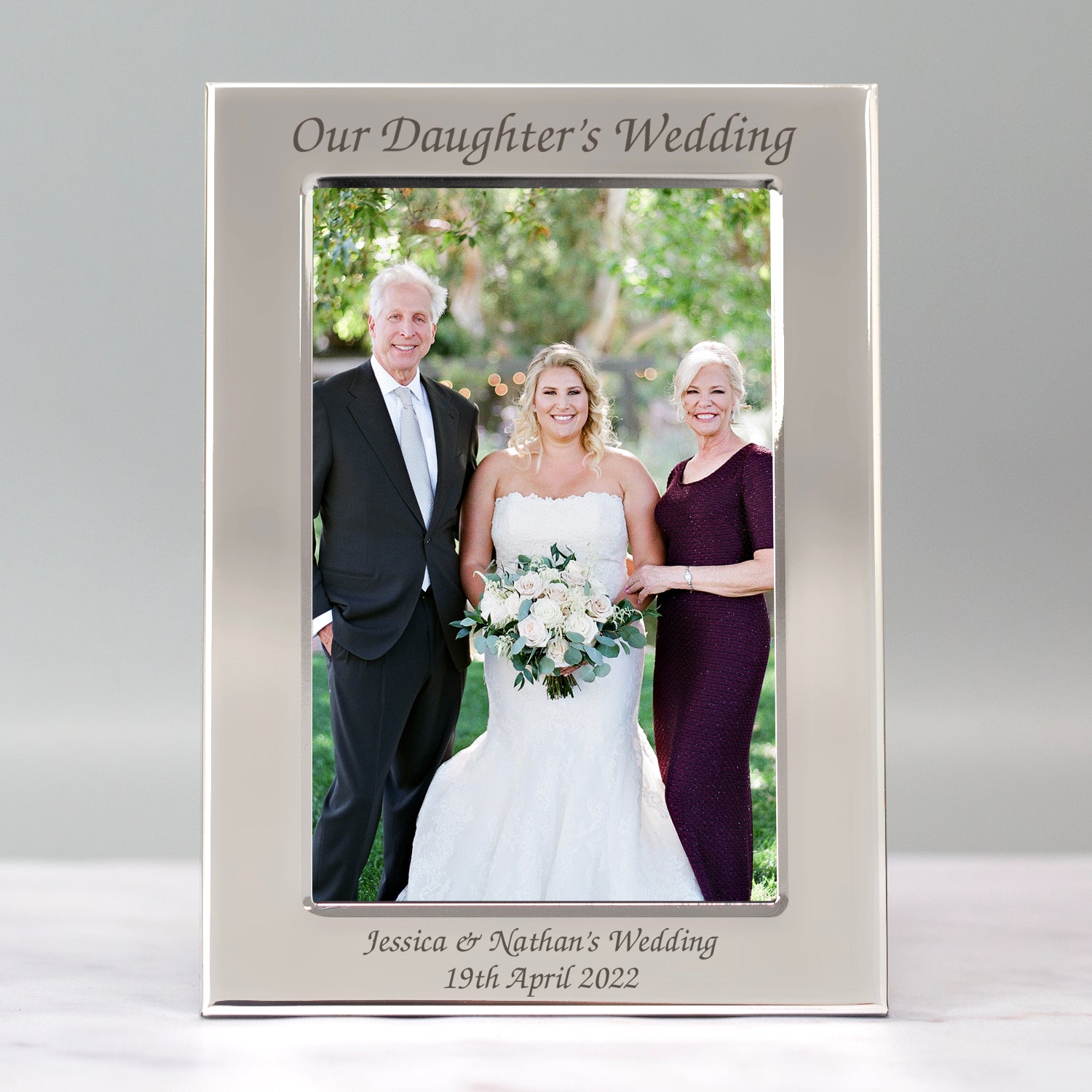 Personalised Silver 4x6 Our Daughter’s Wedding Photo Frame - Photo Frames